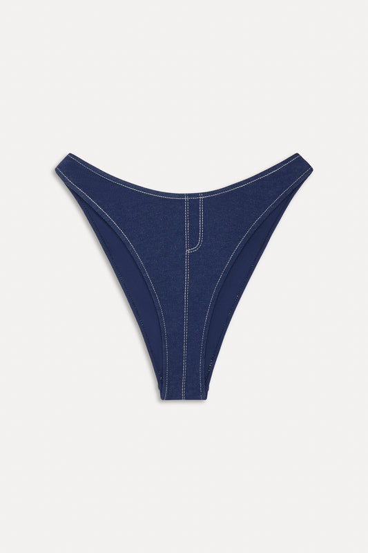 x BELLA HADID Blue Bikini Bottom Summer Denim by Frankies Bikinis 
