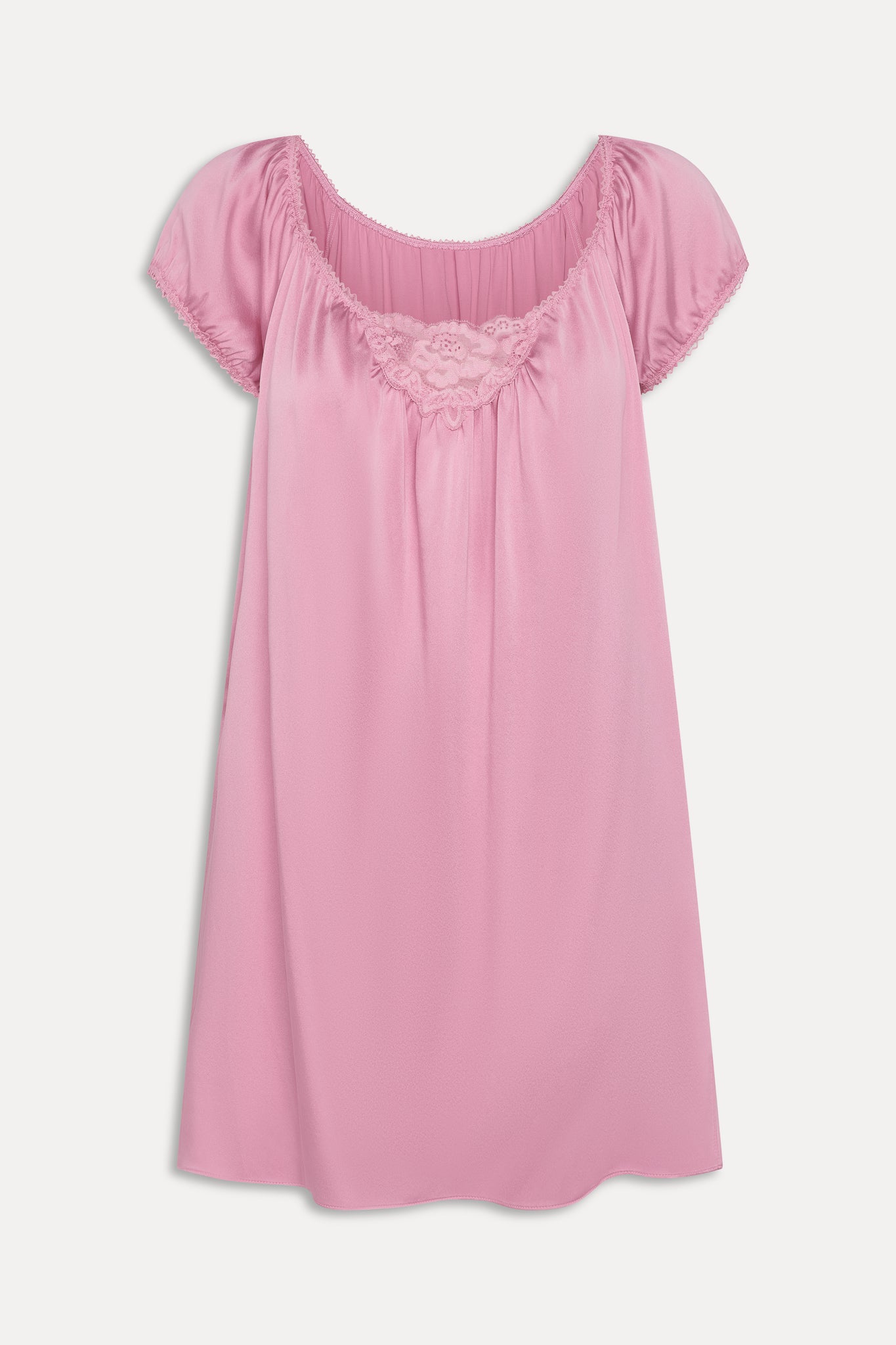 Frankies Bikinis - Bo Silk Babydoll Dress - Sunset Pink Frankies Bikinis - Bo Silk Babydoll Dress - Sunset Pink