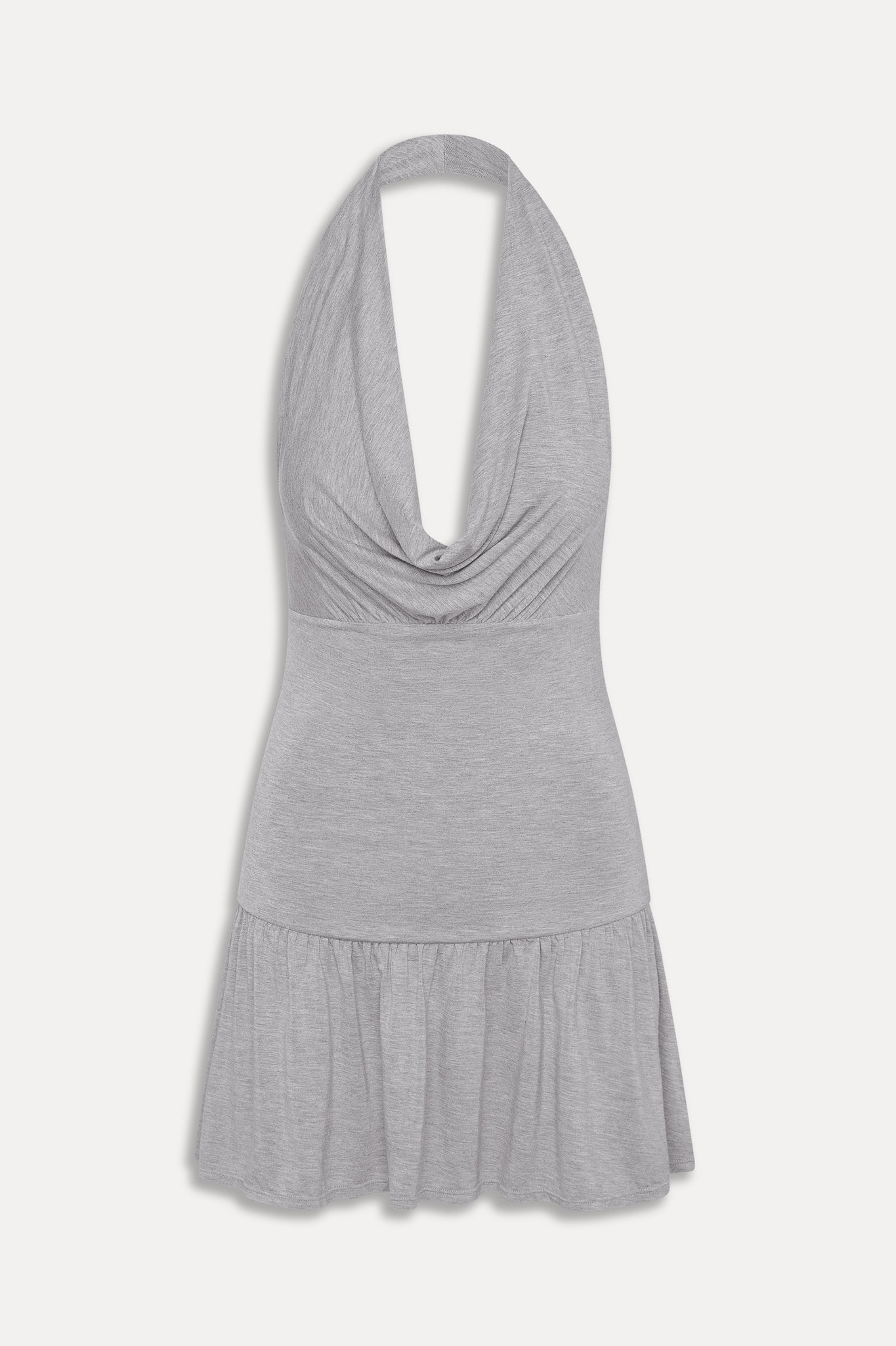 grey cowl neck mini dress Frankies Bikinis Bowery Jersey Mini Dress