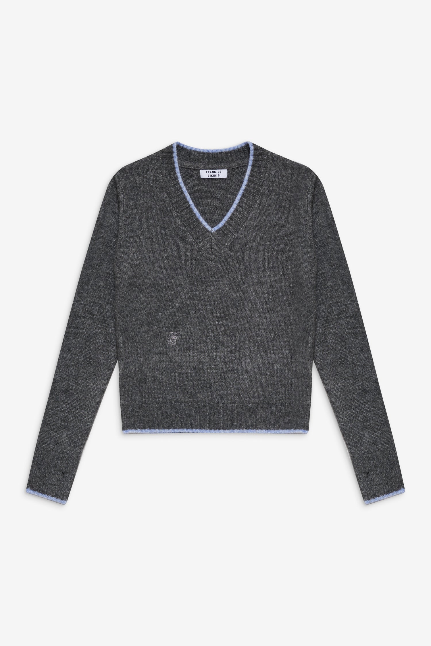 Brentwood V Neck Sweater  Winter Sky