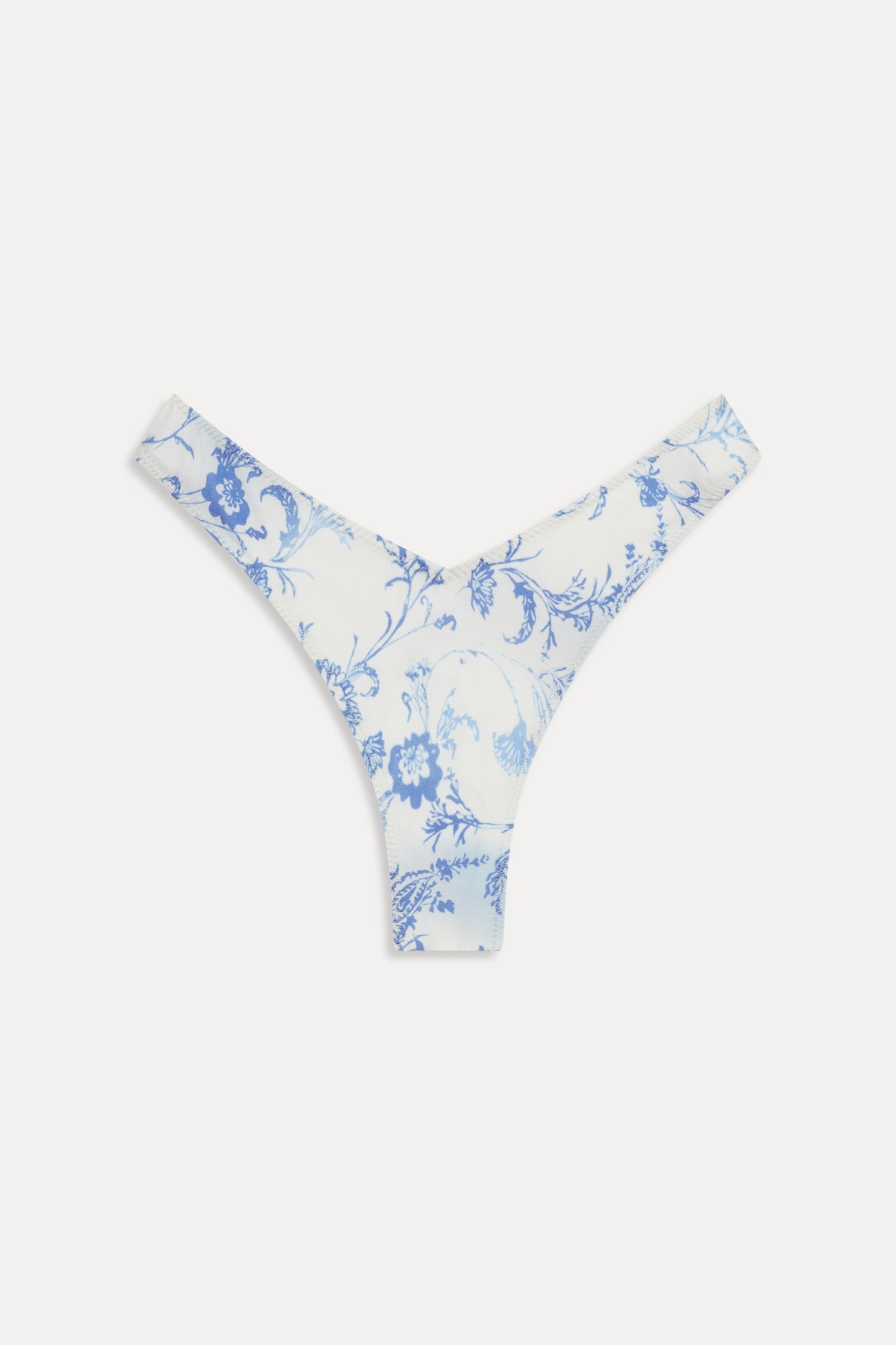 Brittany Satin Micro Bikini Bottom  Fleur de Bleu