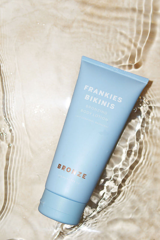 bronzing body lotion bronze product photo by Frankies Bikinis 