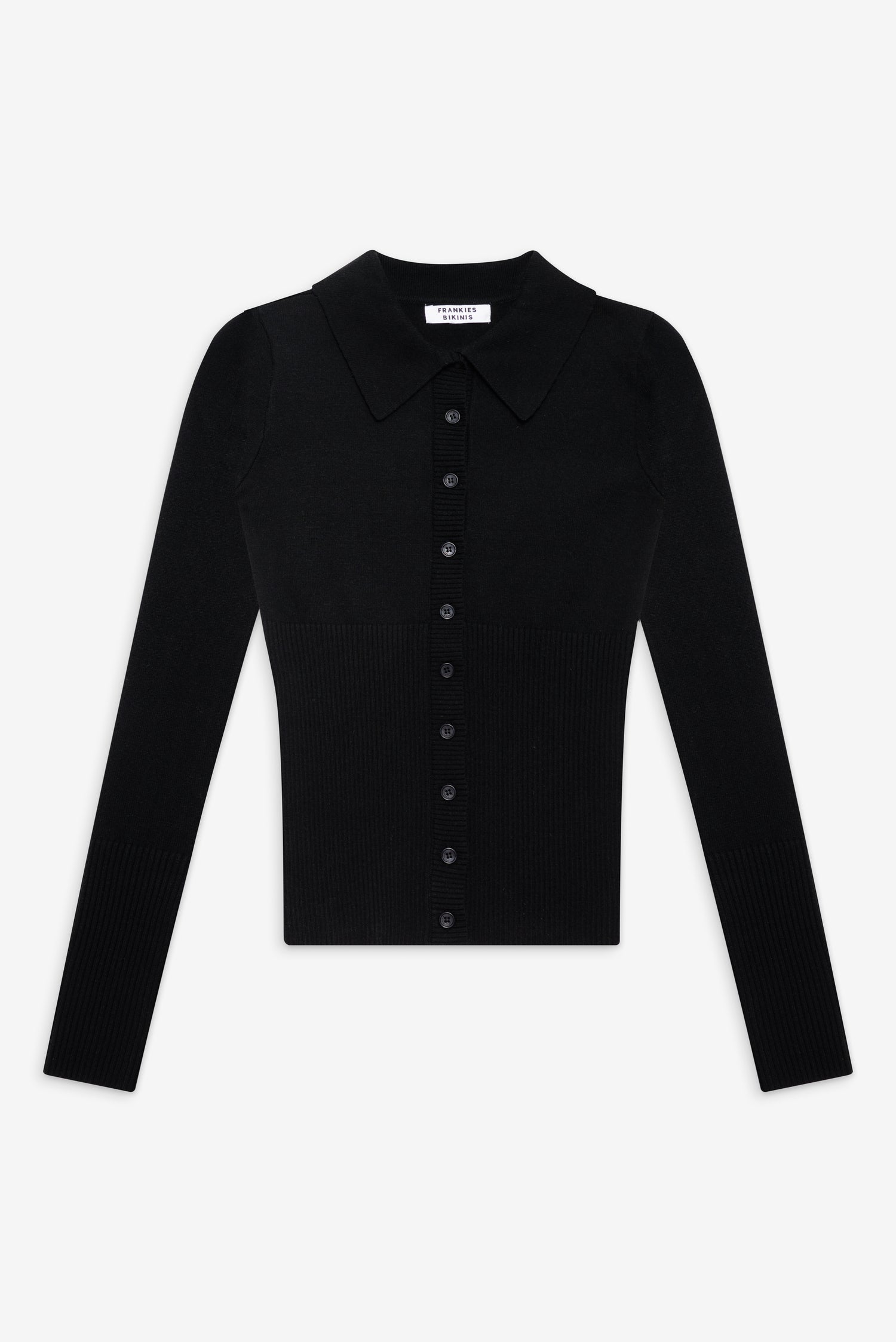 Brooks Button Up Sweater  Black