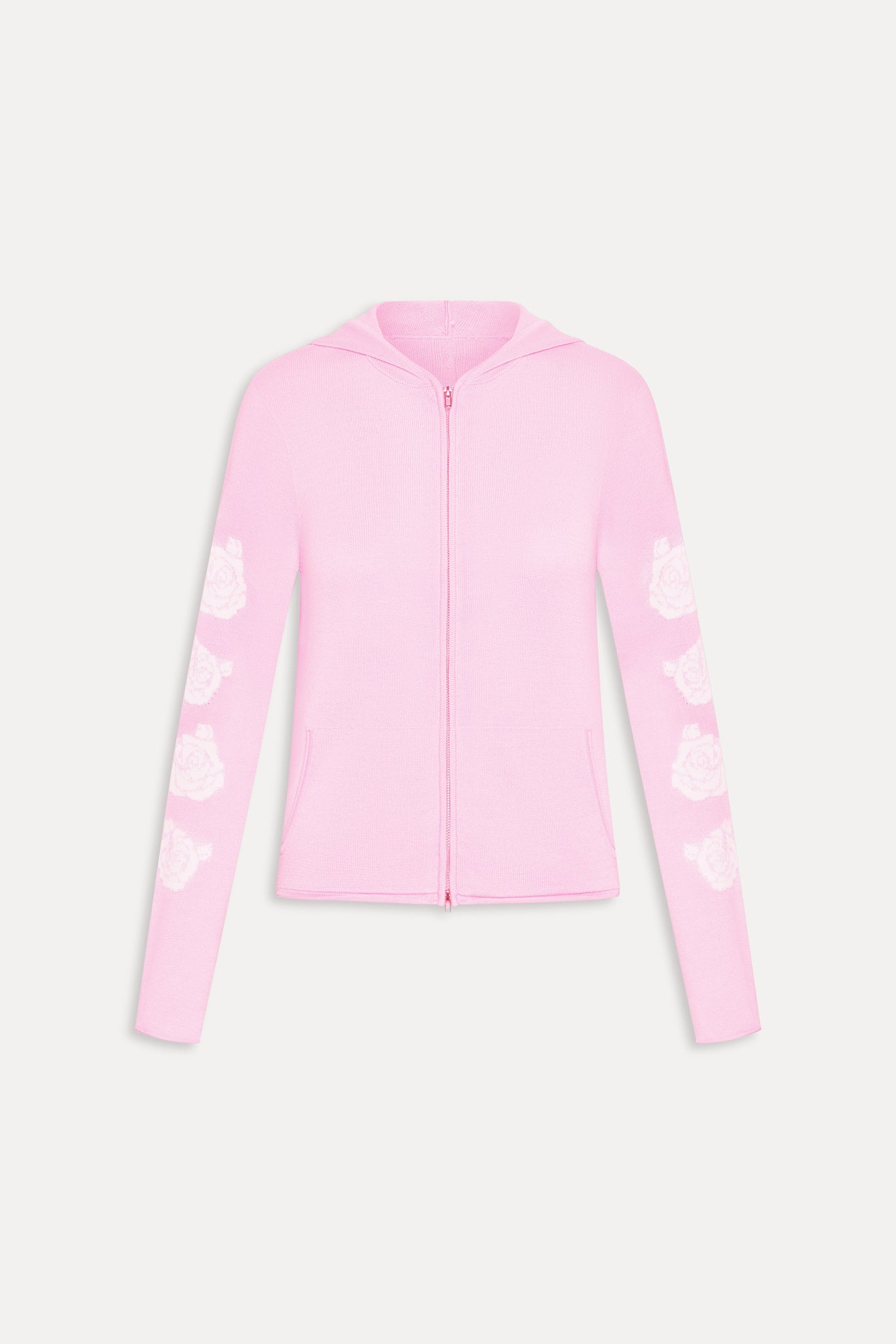 Calvin Knit Zip Up Hoodie  Pillow Pink