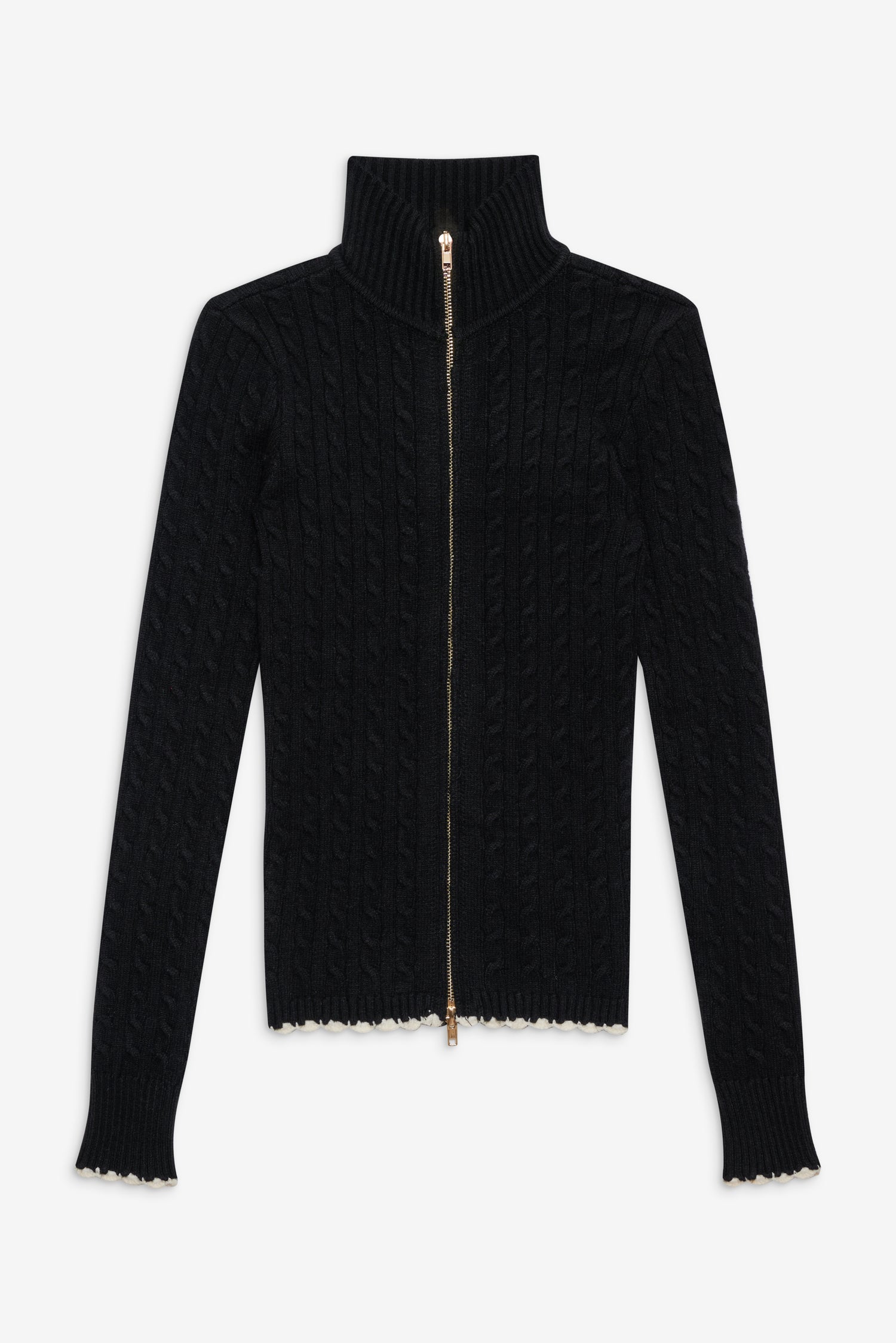 Carter Cable Knit Sweater  Black