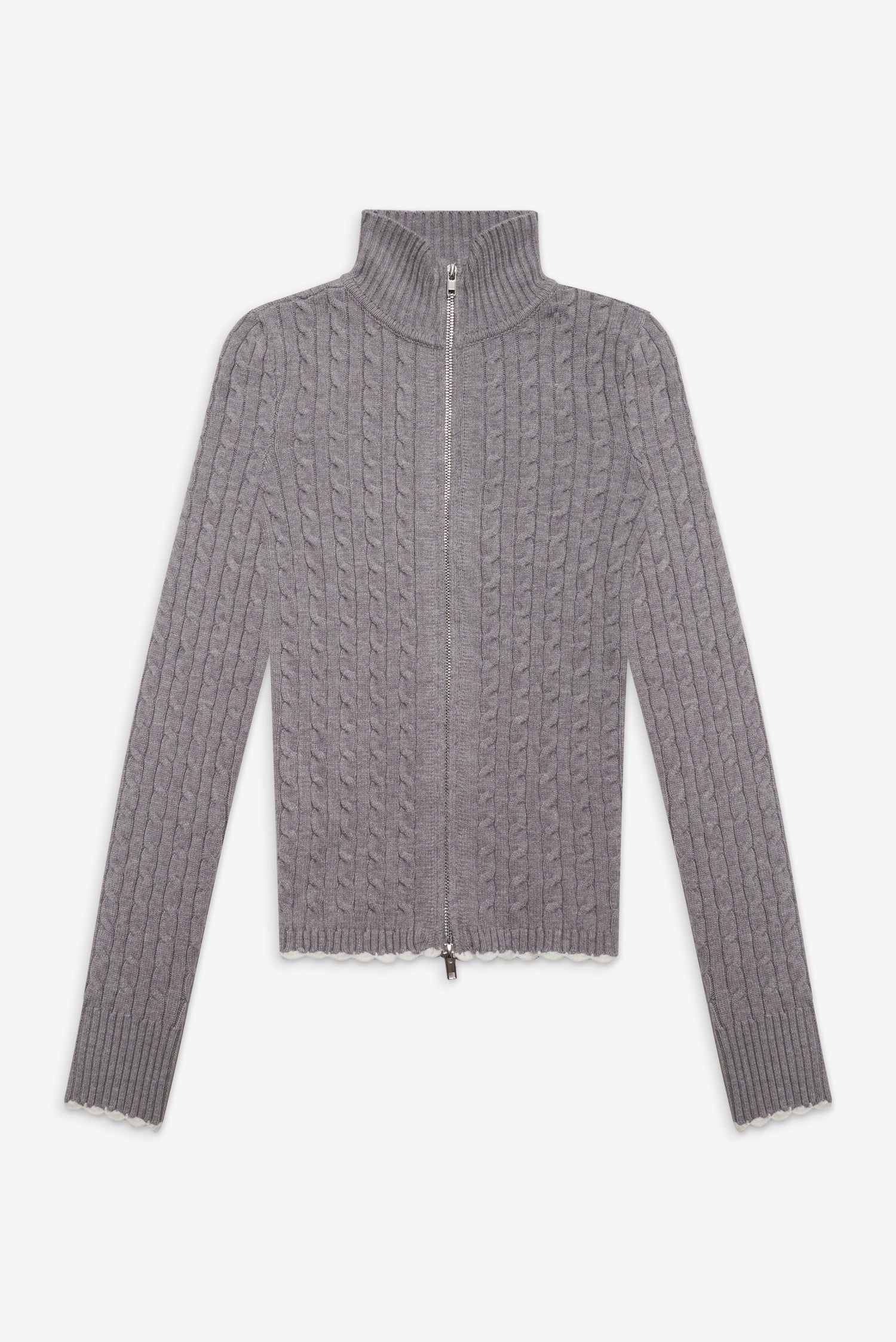 Carter Cable Knit Sweater  Rain Cloud