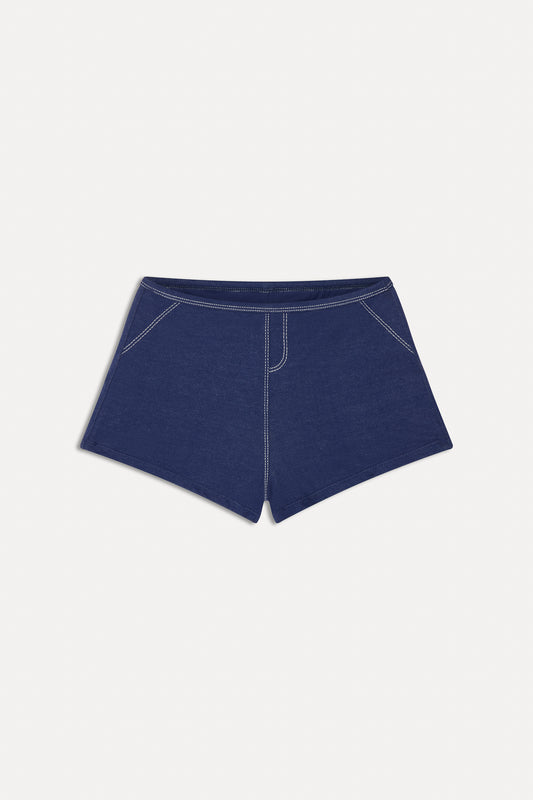 x BELLA HADID Caster Boy Shorts Summer Denim by Frankies Bikinis 