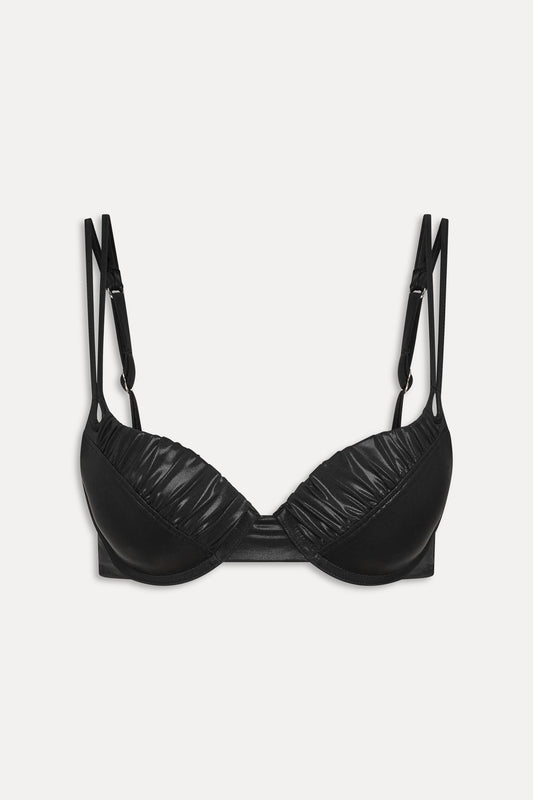 x KHY Cherish Metallic Push Up Bikini Top - Black Chrome by Frankies Bikinis 