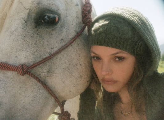 Cece Cable Cloud Knit Beanie Jade Green and Aimee Cable Cloud Knit Hoodie Jade Green by Frankies Bikinis 