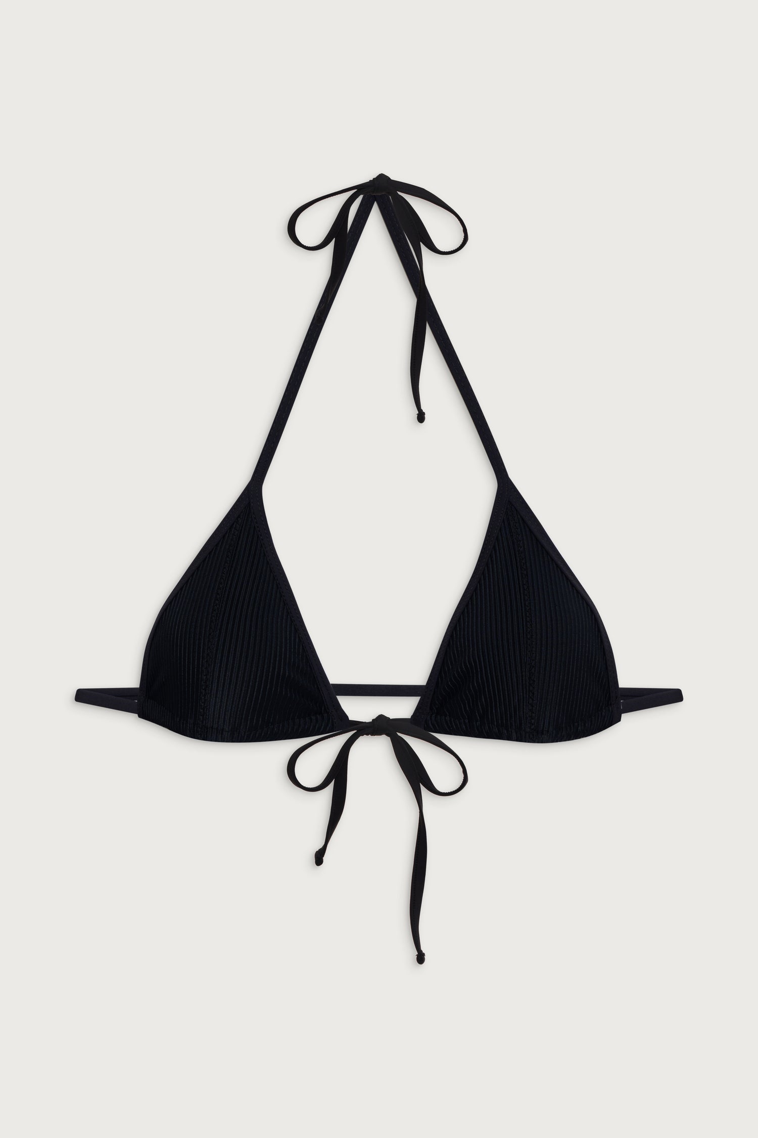 Coastal Micro Triangle Bikini Top - Black