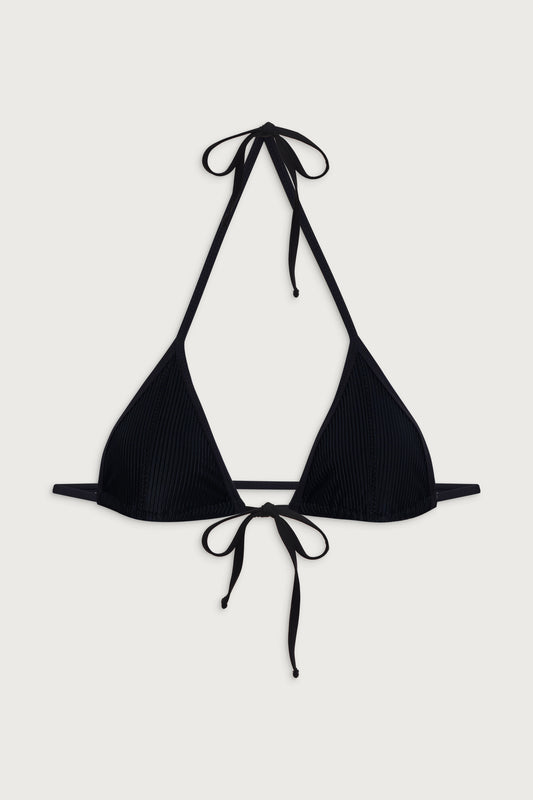 Coastal micro triangle bikini top black by Frankies Bikinis 