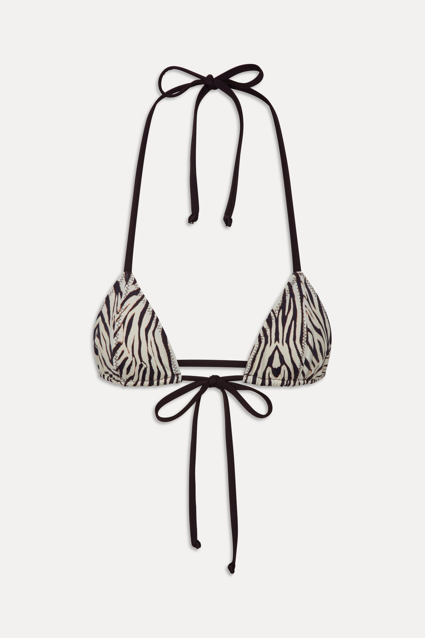 Coastal Micro Triangle Bikini Top  Zebra