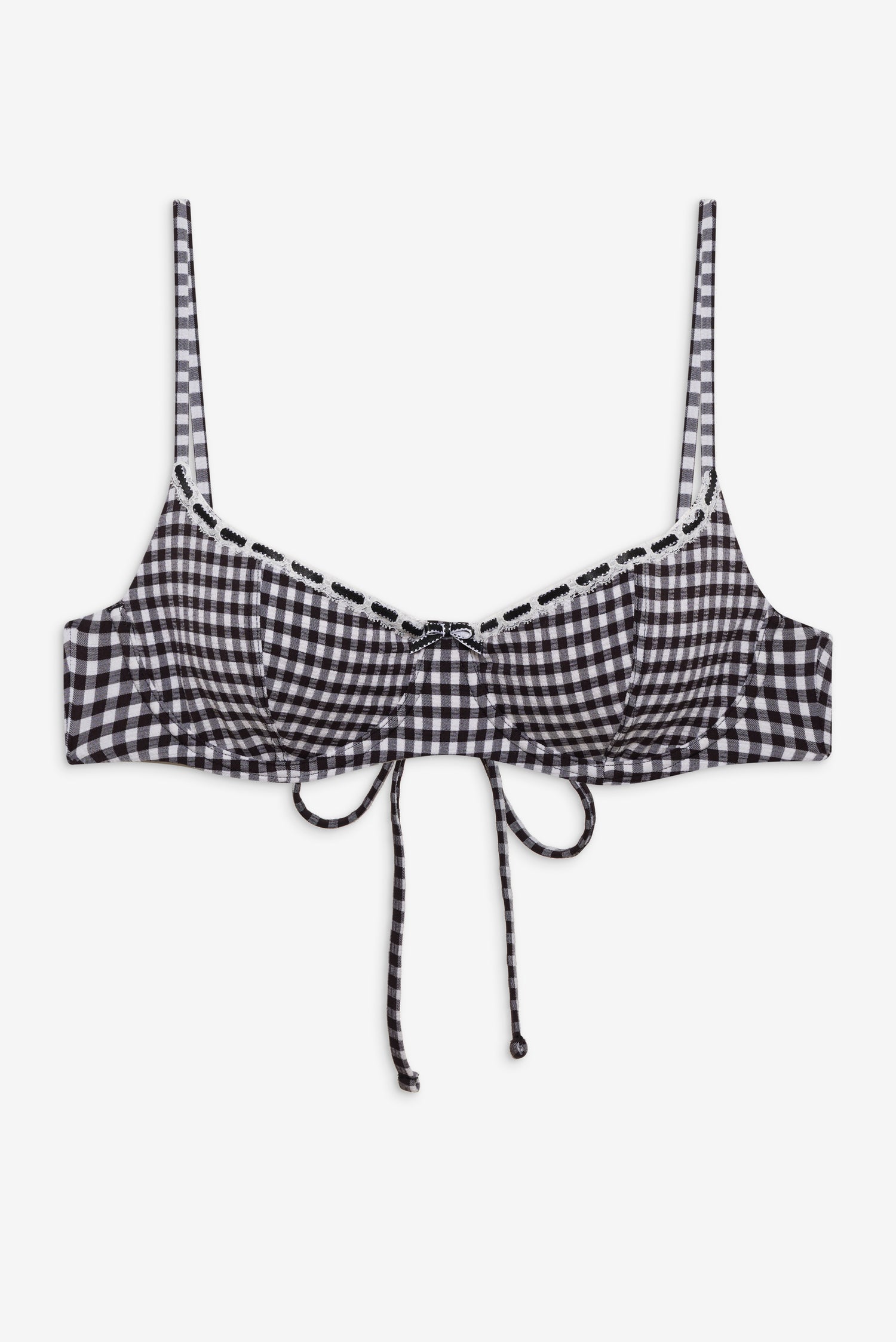 Cola Gingham Underwire Bikini Top  Blackberry Gingham