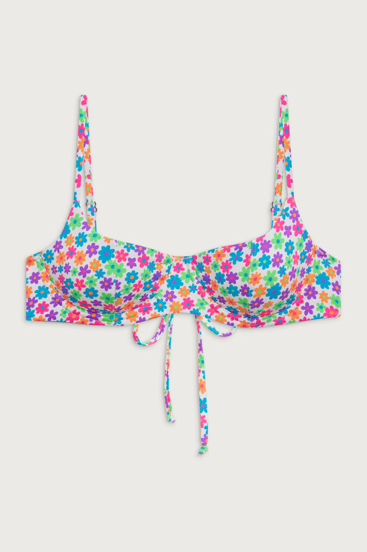 Cola underwire balconette bikini top forever flower by Frankies Bikinis 