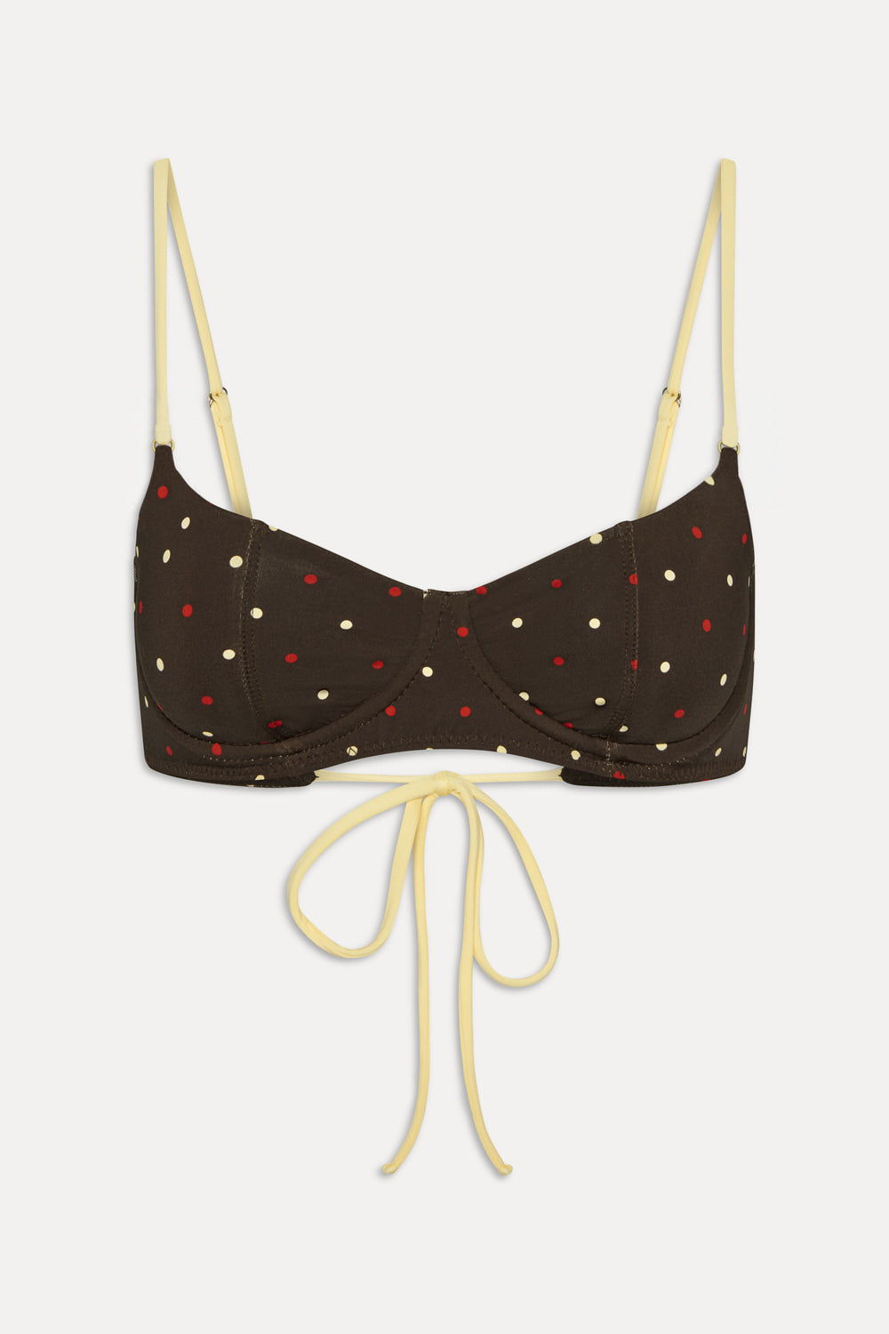 Cola Satin Underwire Bikini Top  Honey Bug