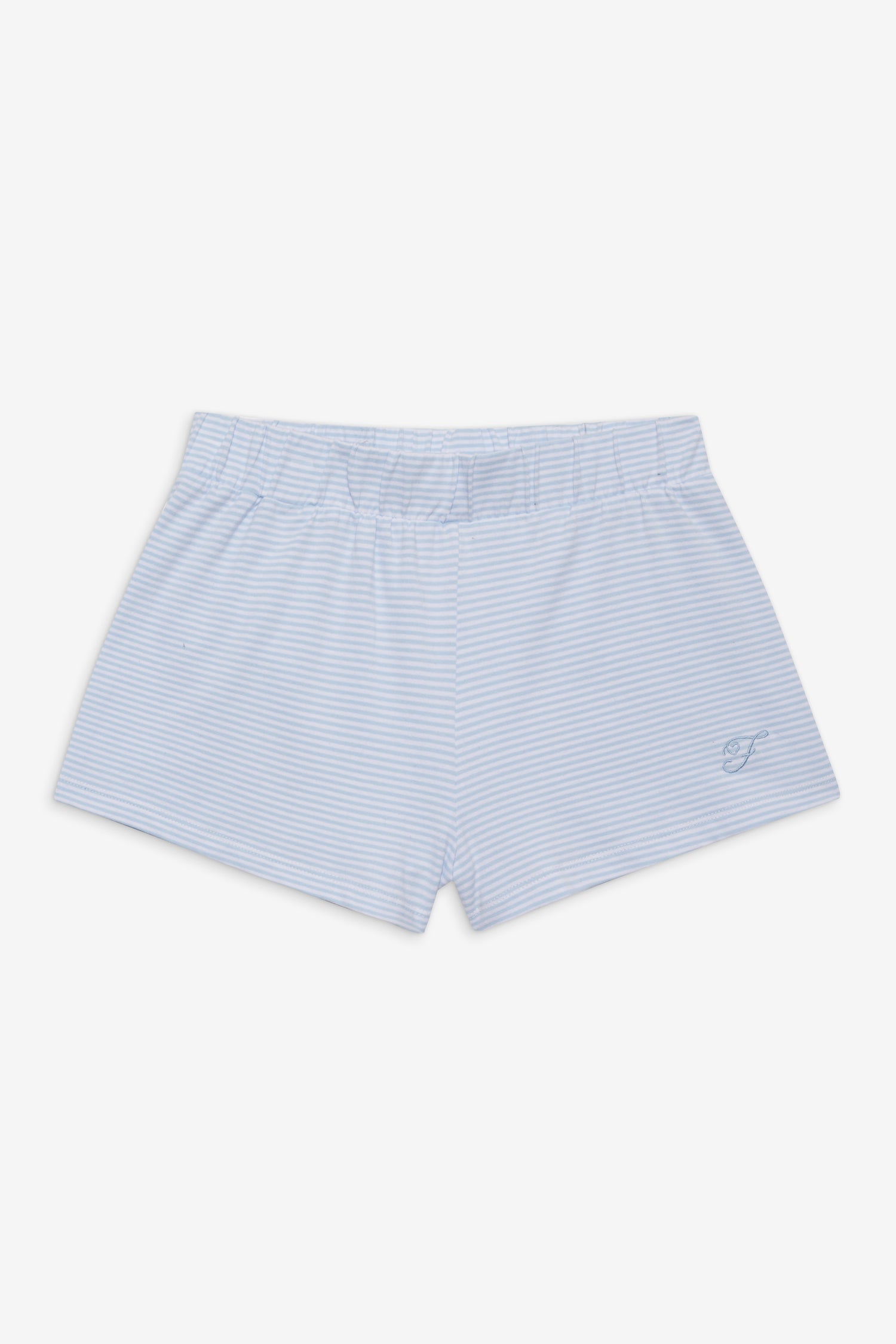 Collins Cotton Booty Shorts  Ice Blue Stripe