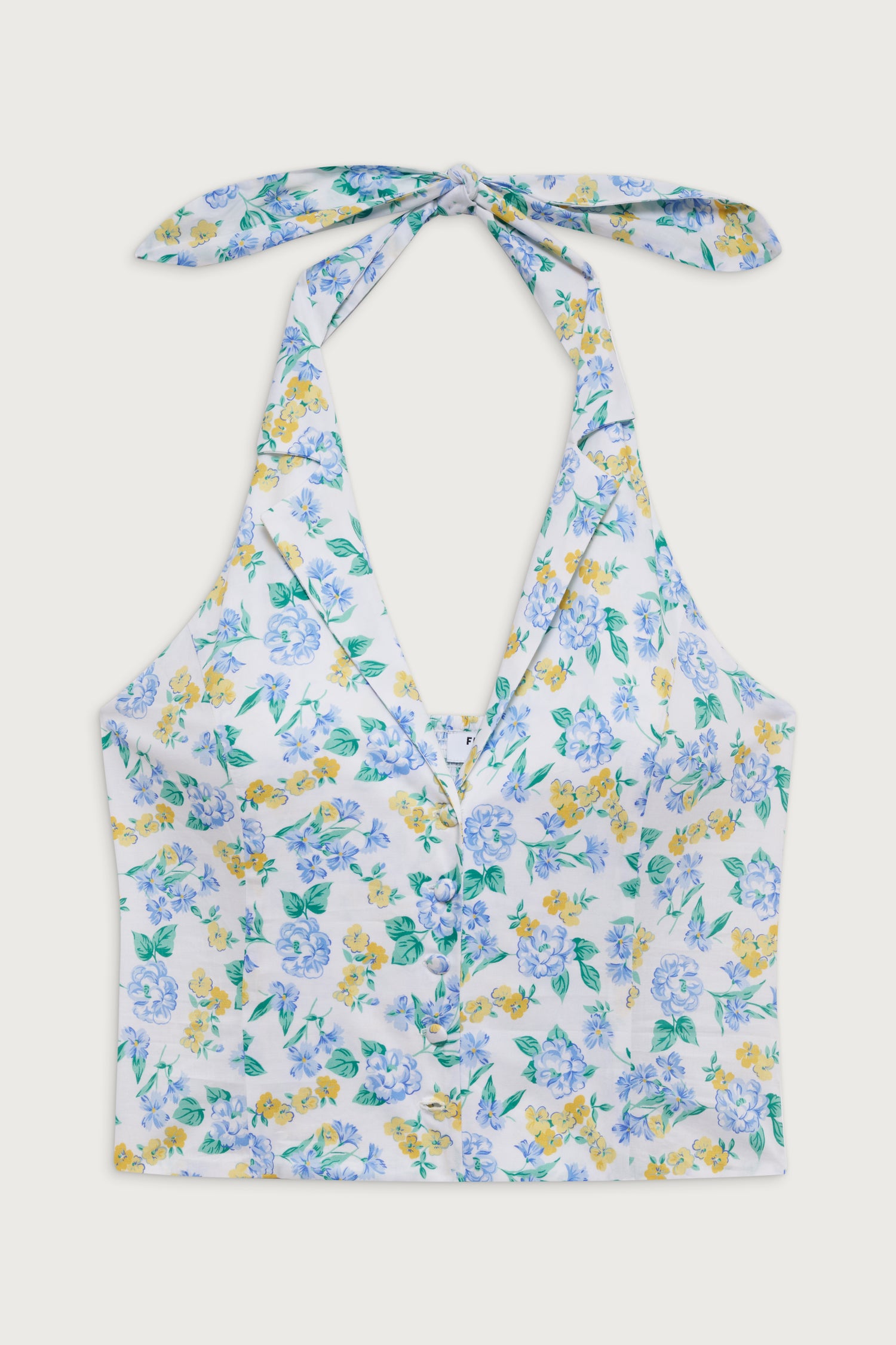 Cottage Halter Top  Coastal Floral