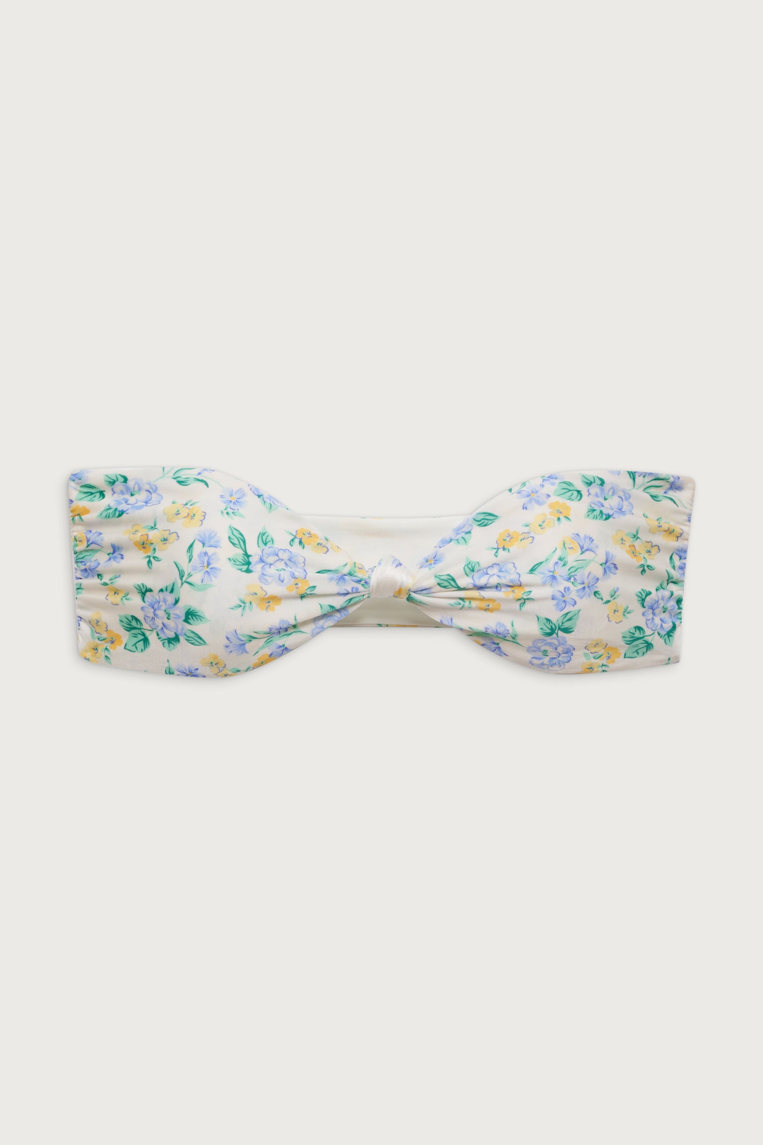 Crescent Shine Bandeau Bikini Top  Coastal Floral