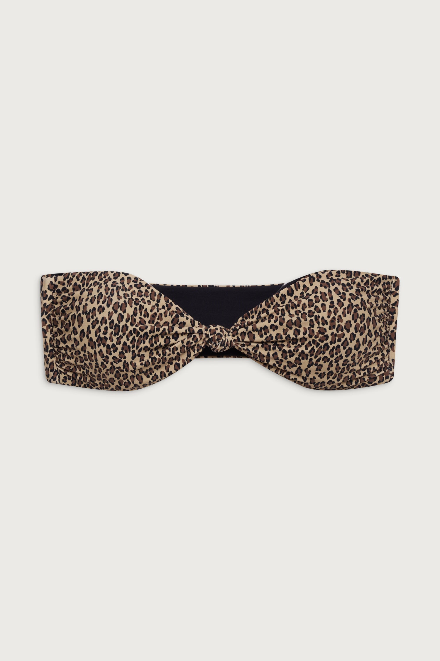 Crescent Bandeau Bikini Top  Baby Leopard