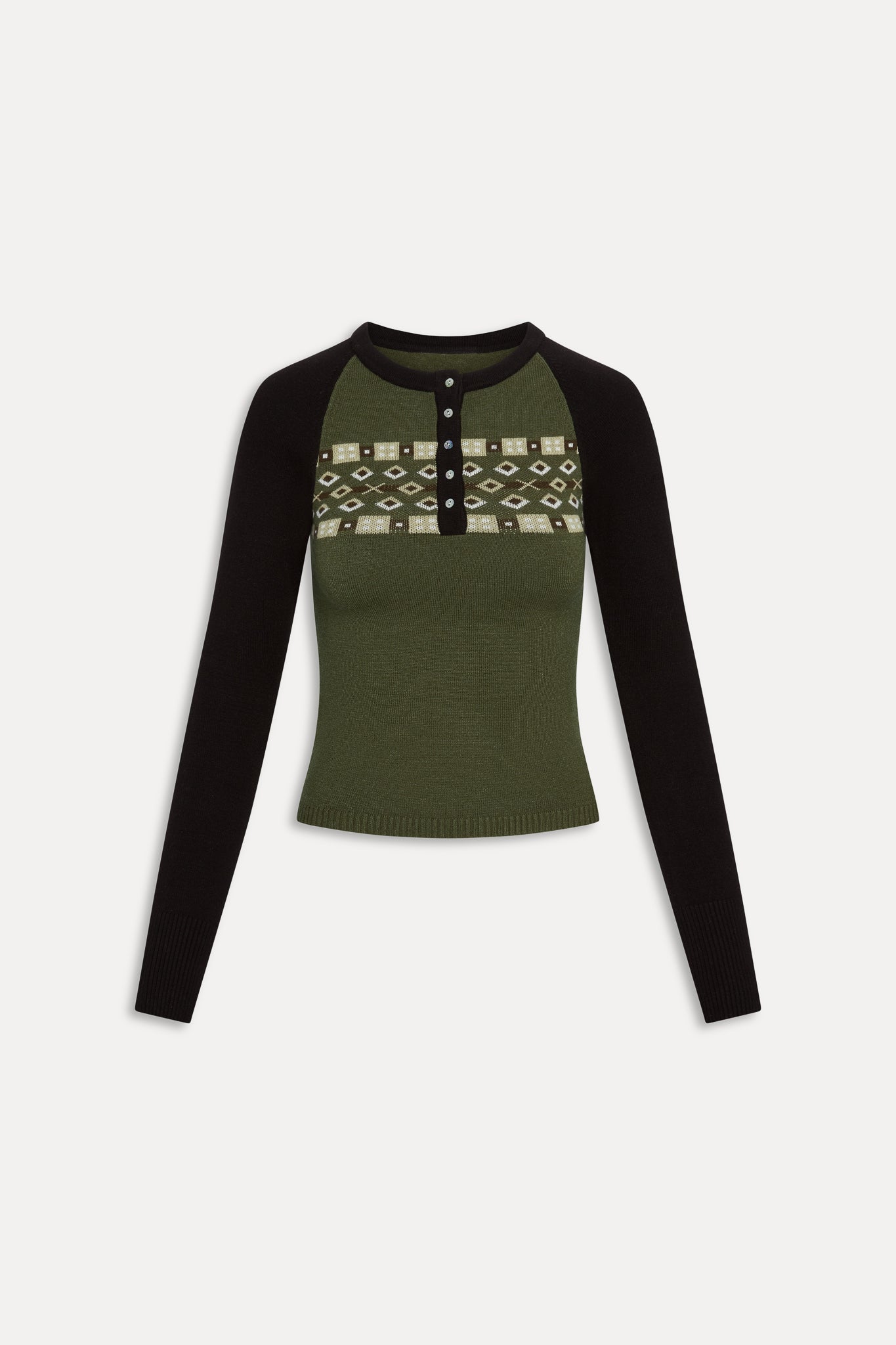 Darling Cloud Knit Long Sleeve Henley  Vail