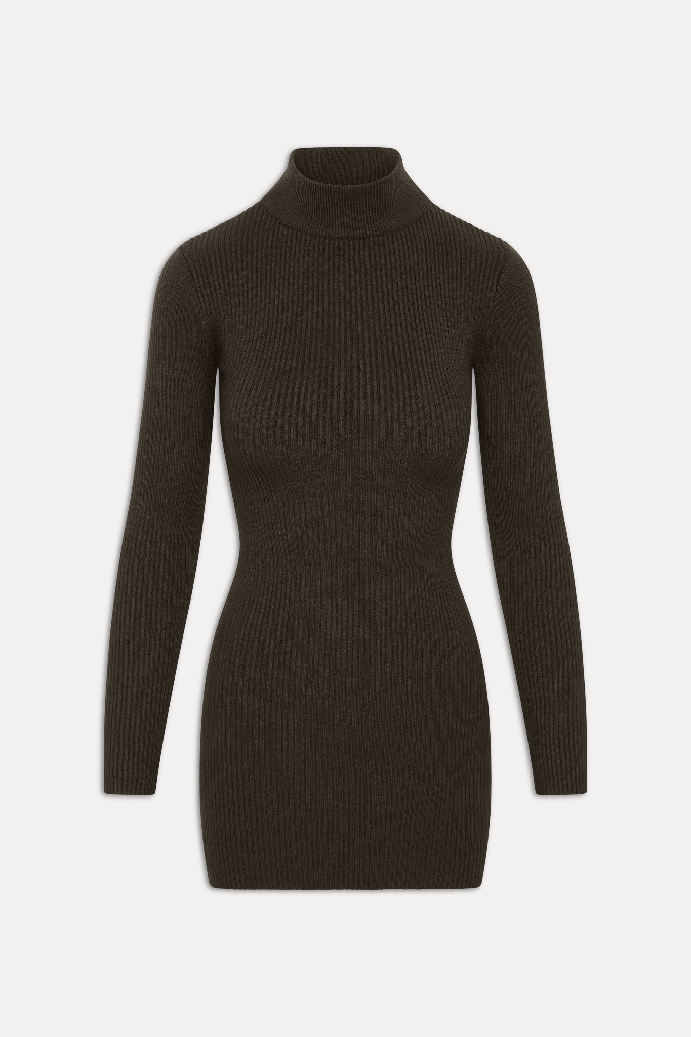 Date Night Knit Mini Dress  Chocolate Brown