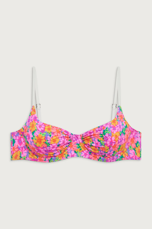 Dean underwire balconette bikini top daisy pond by Frankies Bikinis 