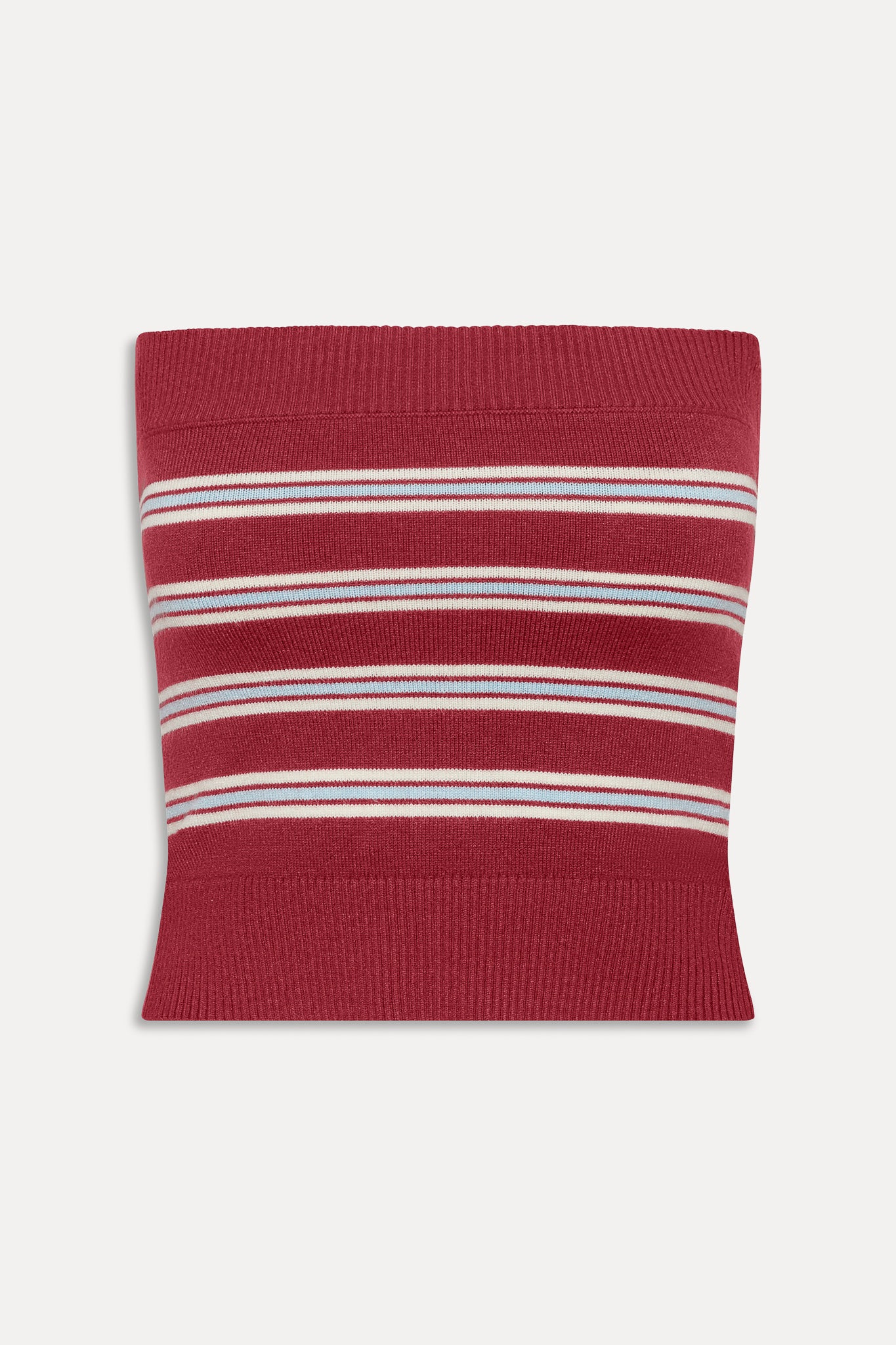 Destiny Knit Tube Top  Collegiate Stripe