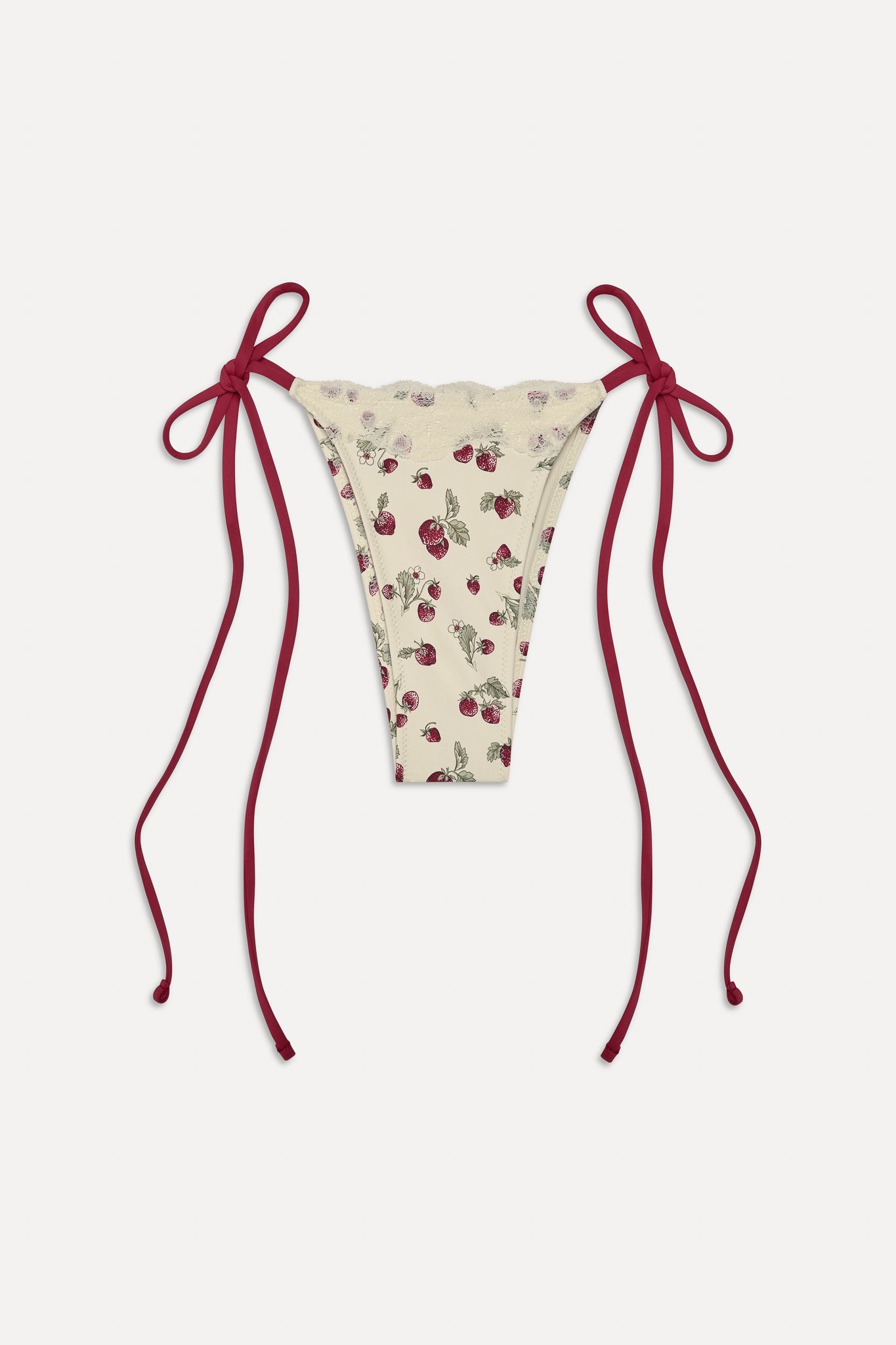 Divine Skimpy String Bikini Bottom  Strawberry Field