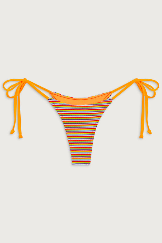 Divine striped skimpy bikini bottom hawaiian sky by Frankies Bikinis 