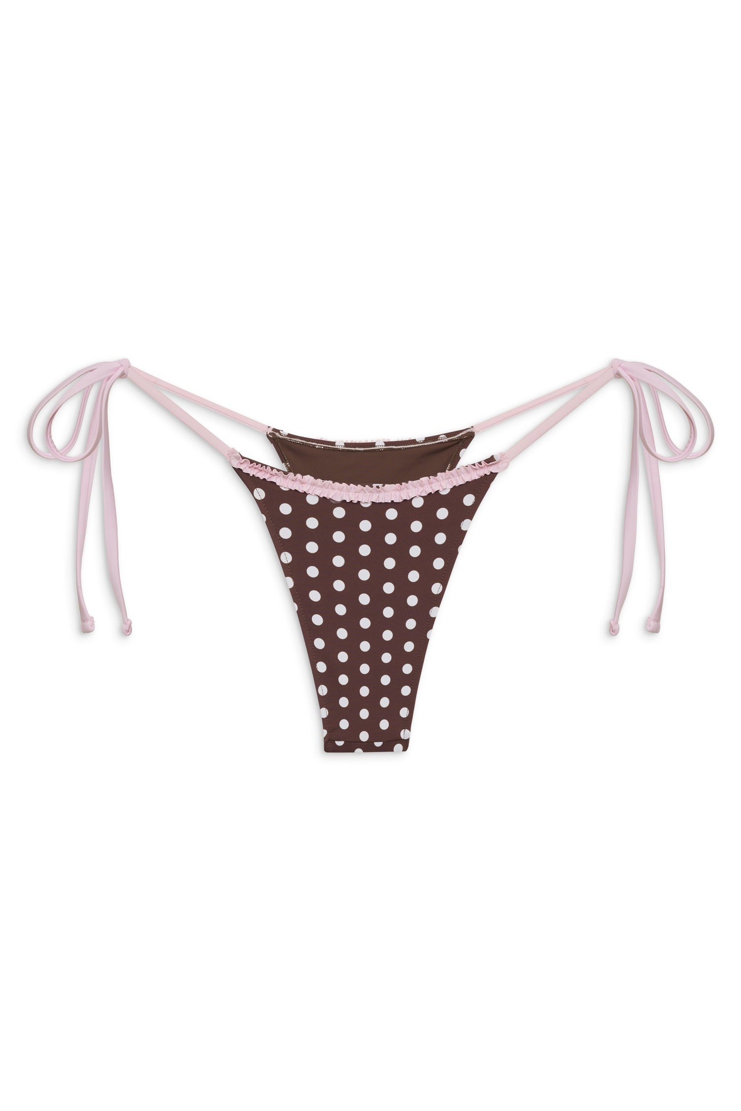 Divine Skimpy String Bikini Bottom  Cocoa Dot