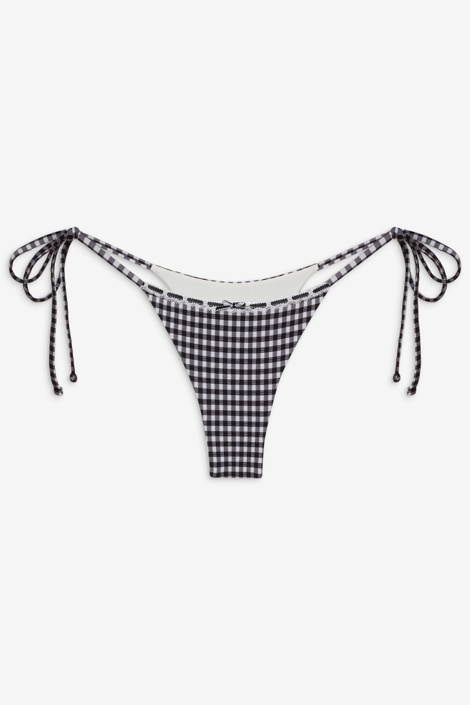 Divine Gingham Skimpy Bikini Bottom  Blackberry Gingham