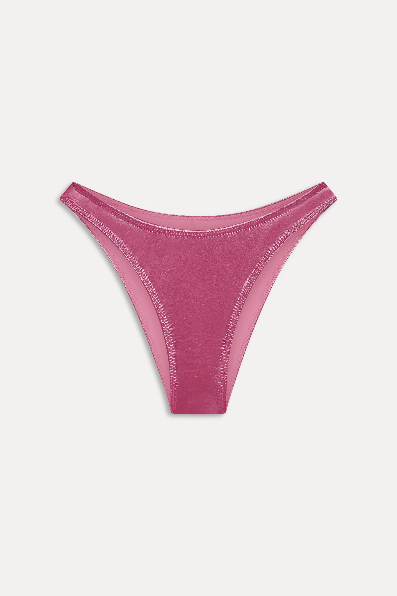x KHY Dove Classic Metallic Bikini Bottom  Pink Chrome