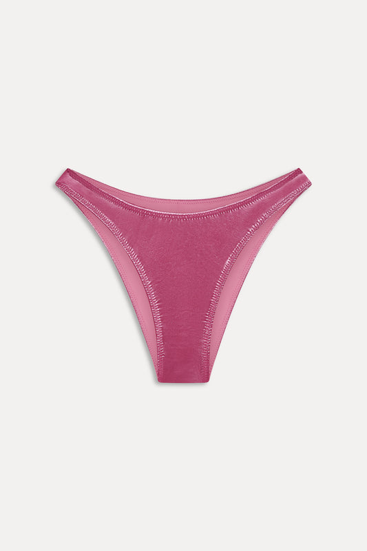 x KHY Dove Classic Metallic Bikini Bottom - Pink Chrome by Frankies Bikinis 