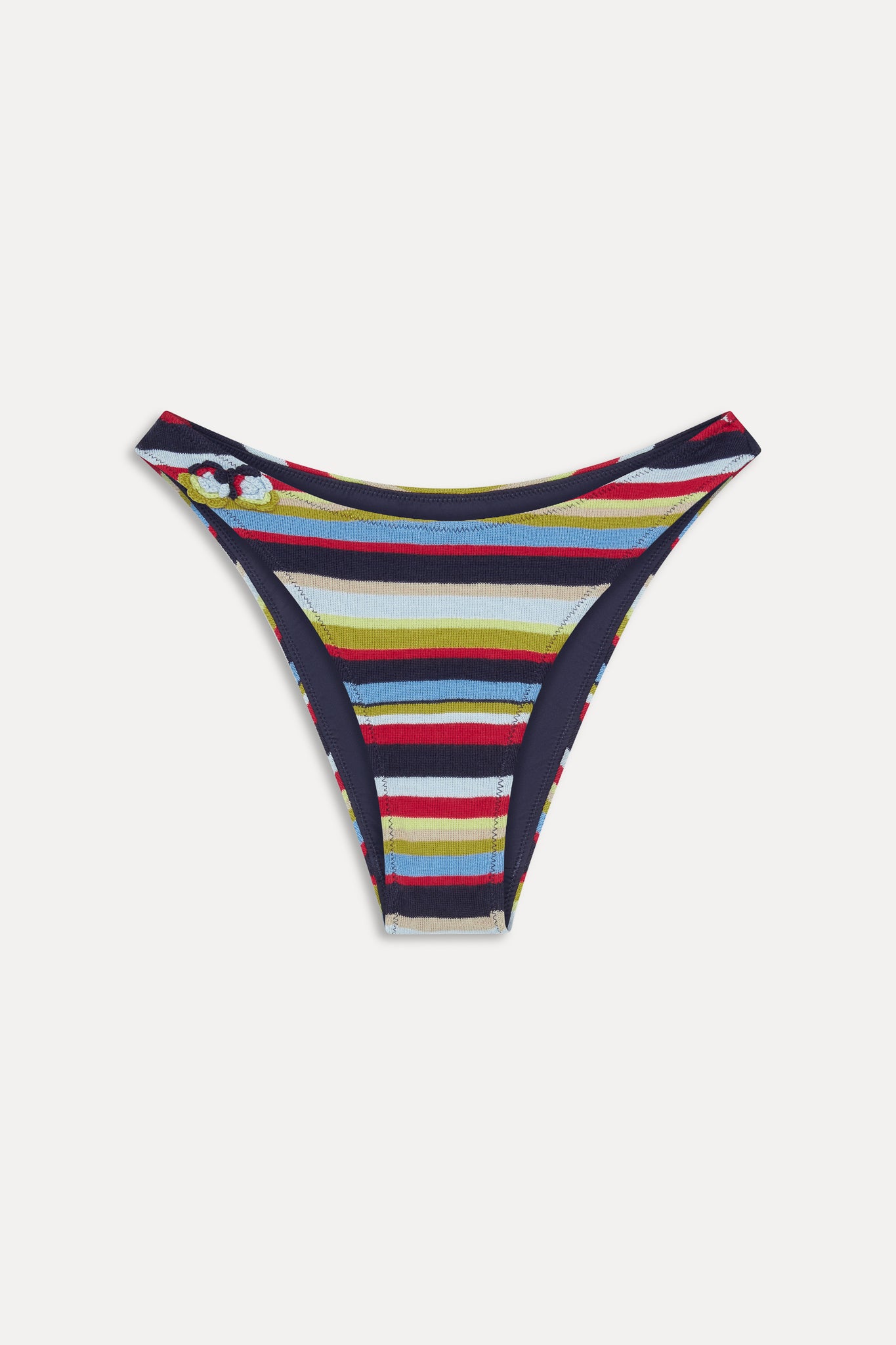 Dove Knit Classic Bikini Bottom  Retro Rainbow