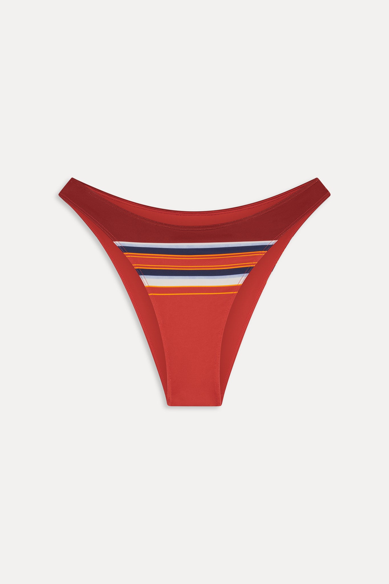 Dove Striped Bikini Bottom  Sandstone