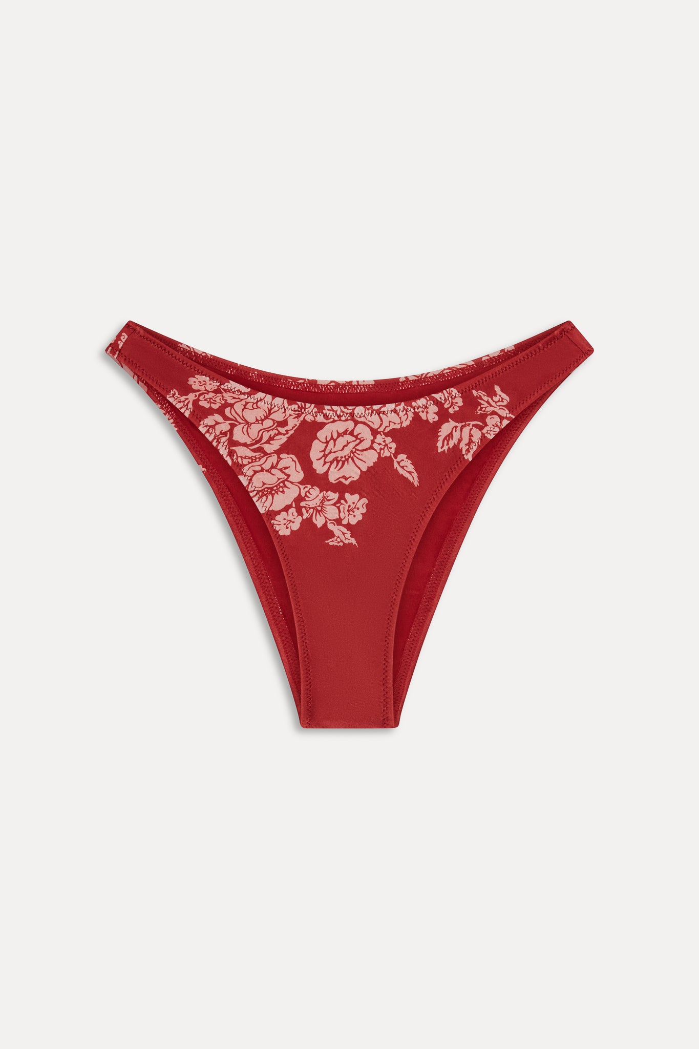 Dove Satin Classic Bikini Bottom  Scarlet Rose