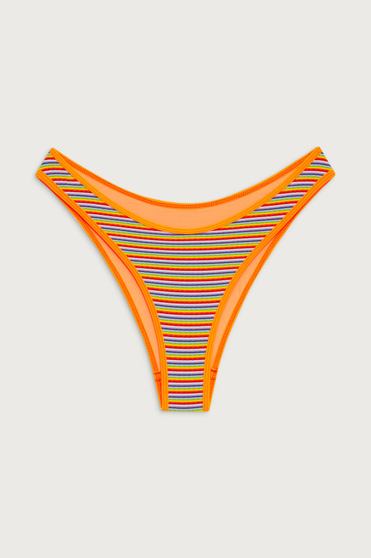 Dove striped classic bikini bottom hawaiian sky by Frankies Bikinis 