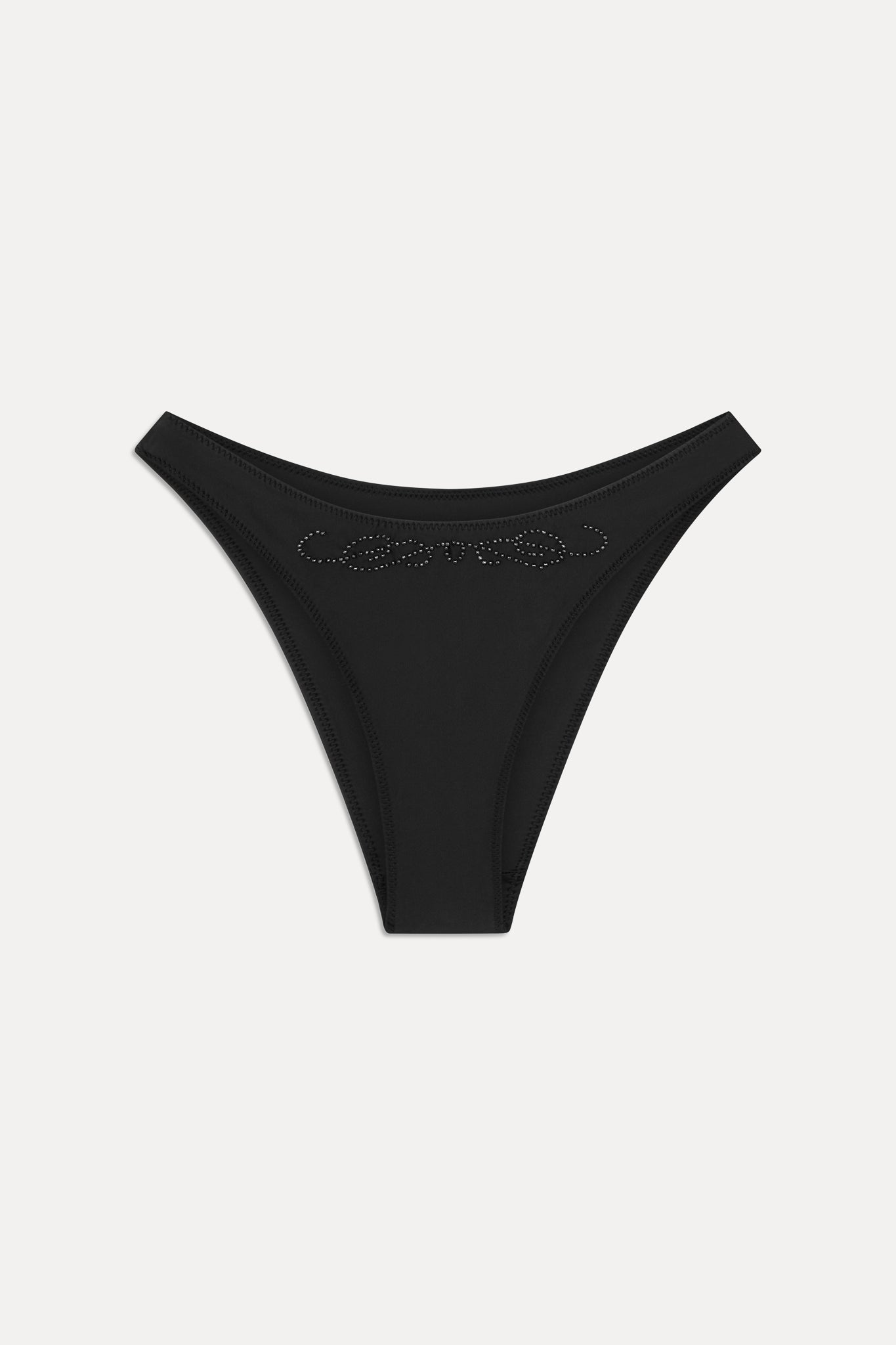 x JENNIE Dove Beaded Bikini Bottom  Black