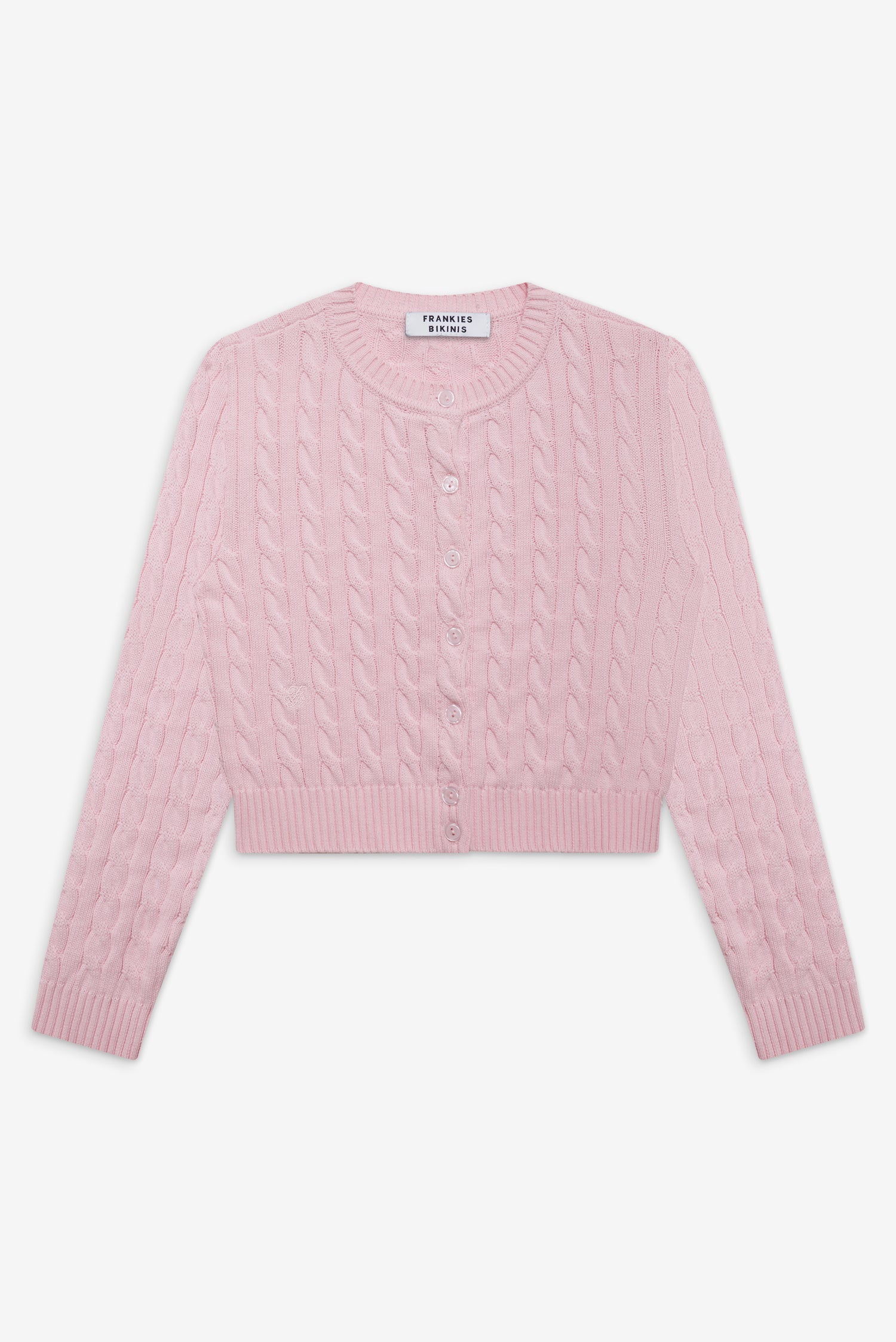 Dudley Cable Knit Cardigan  Cozy Pink