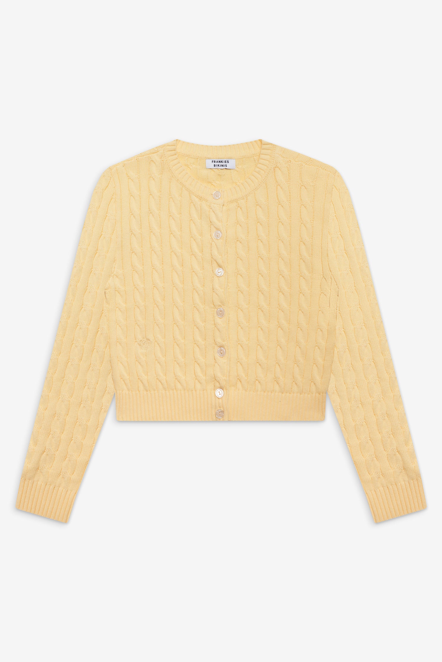 Dudley Cable Knit Cardigan  Vanilla Sugar