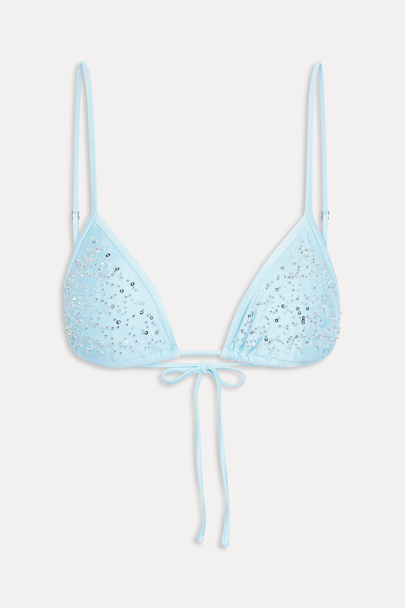 x Devon Lee Carlson Elena Sequin Bikini Top  Blue Bloom