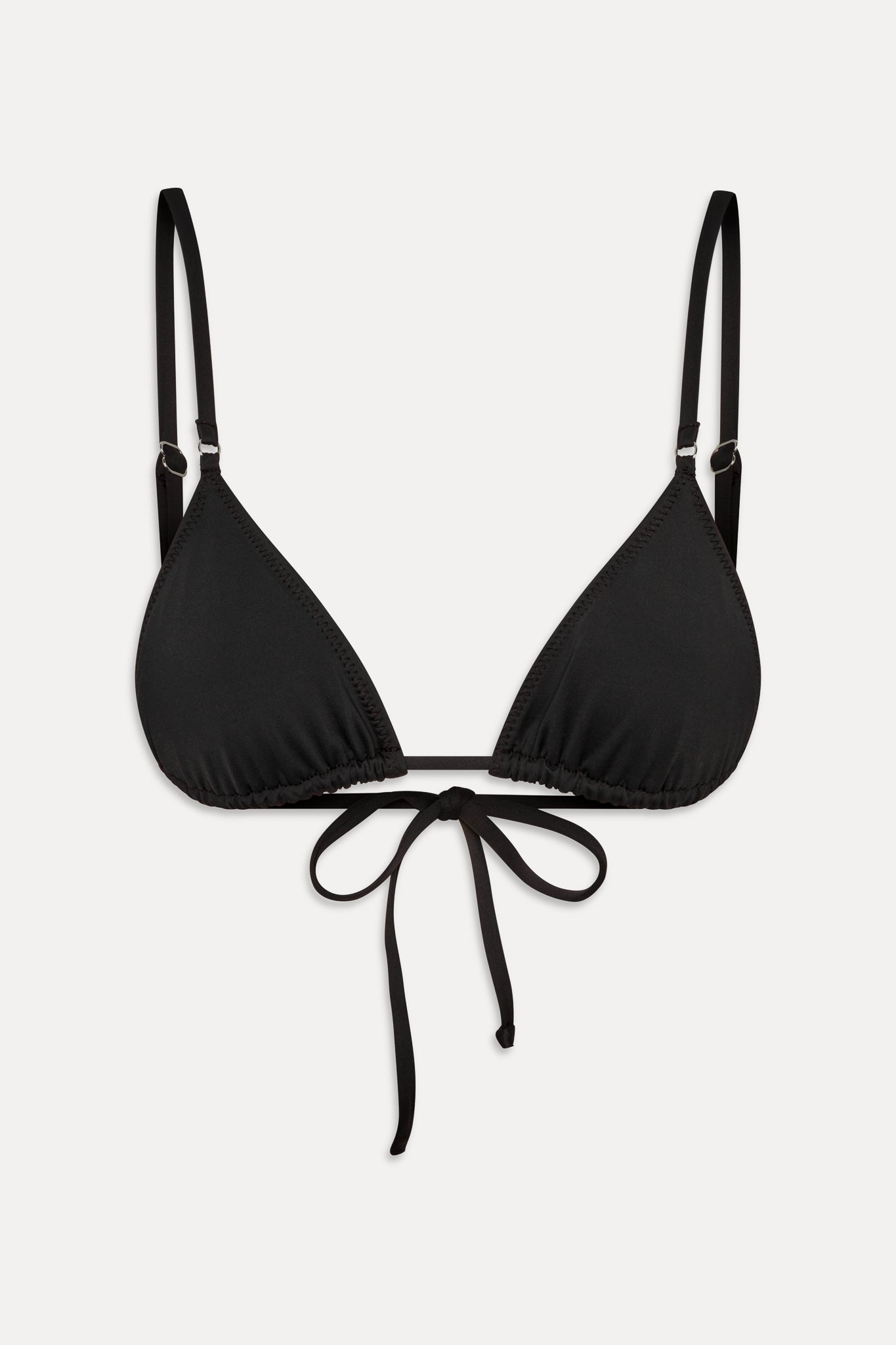 Elena Micro Triangle Bikini Top  Black