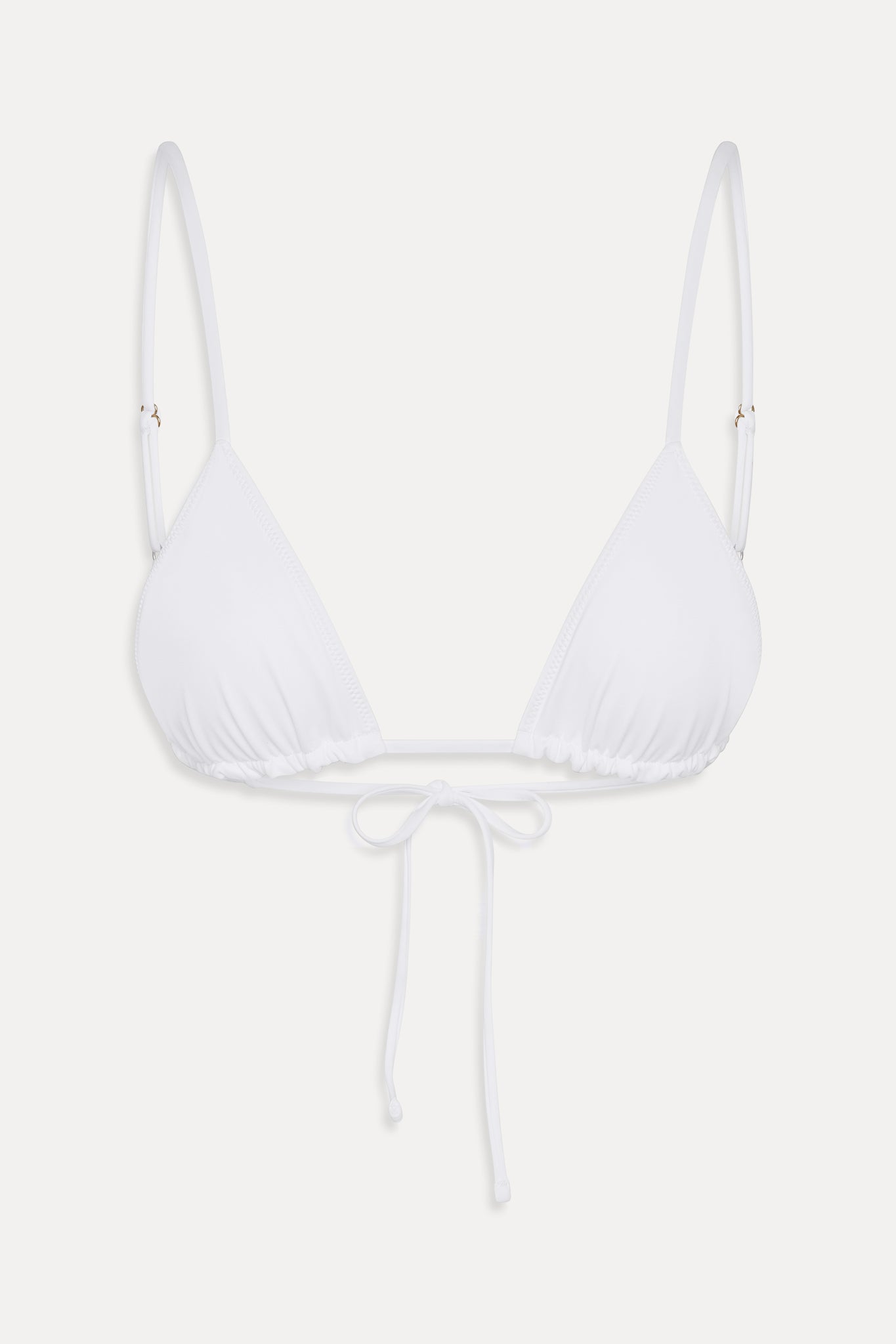 Elena Micro Triangle Bikini Top  Optic White