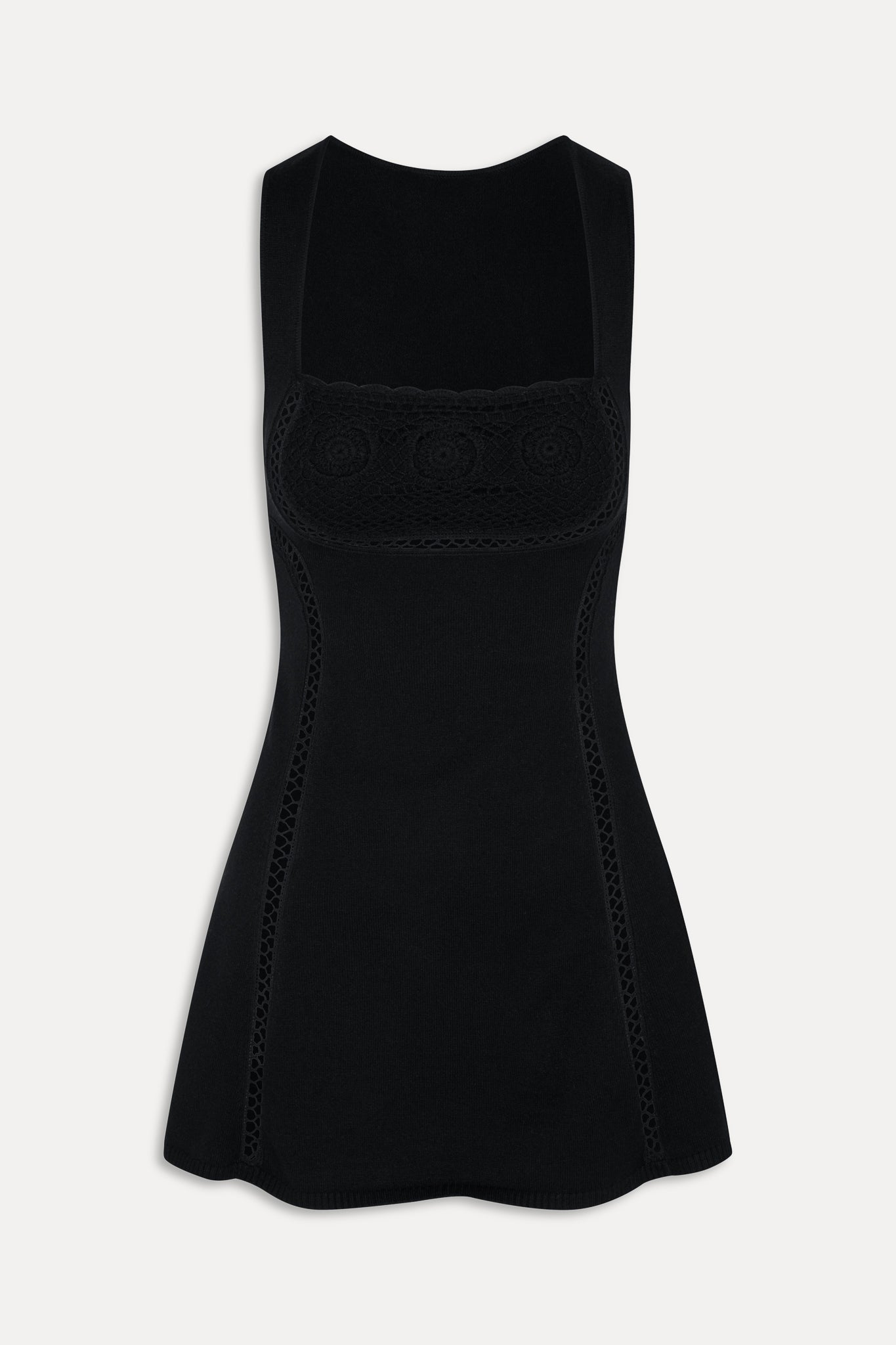 Ellie Knit Mini Dress  Black