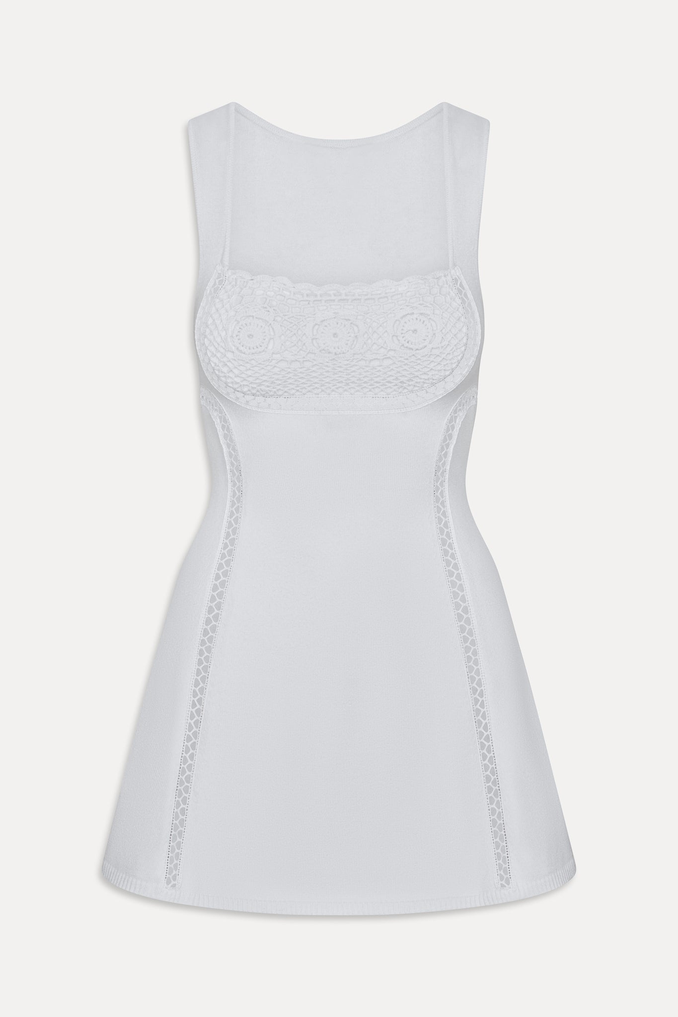 Ellie Knit Mini Dress  Optic White