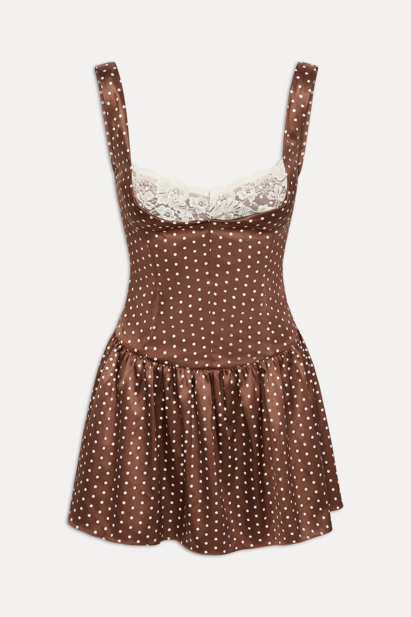 Enchantment Mini Dress - Chocolate Dot