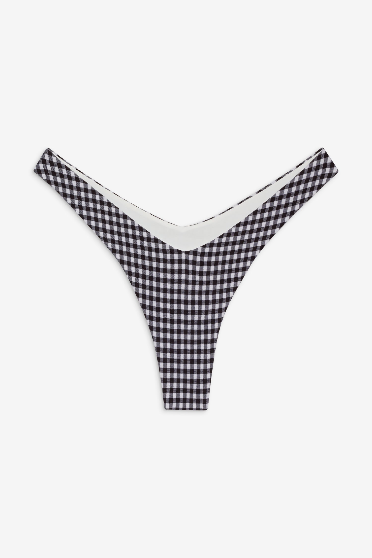 Enzo Gingham Cheeky Bikini Bottom  Blackberry Gingham