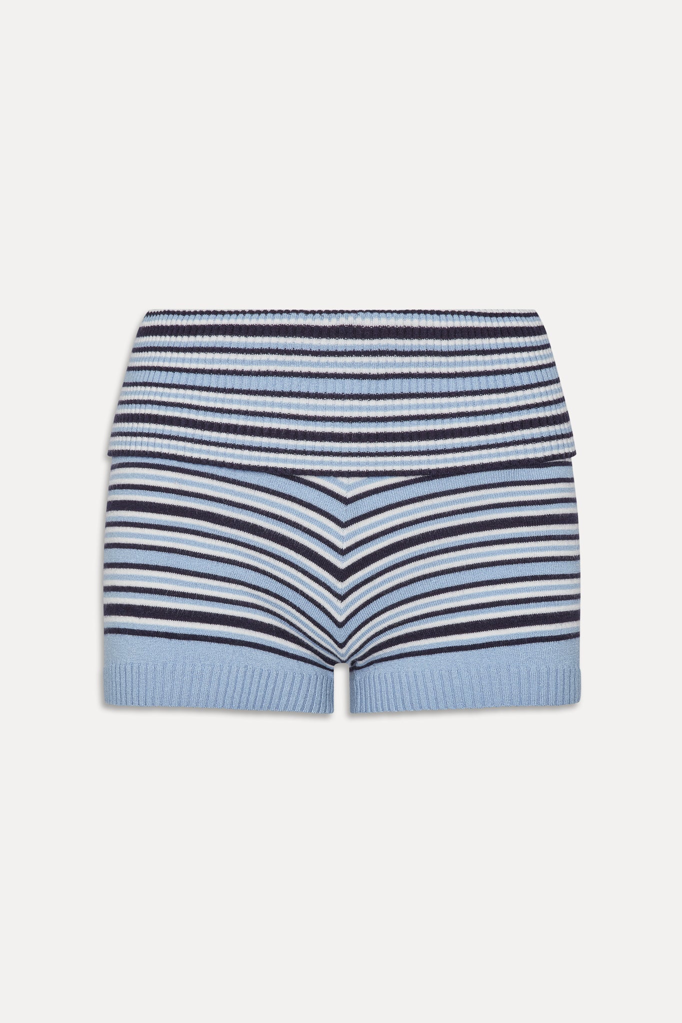 Estelle Knit Booty Shorts  Blueberry Stripe