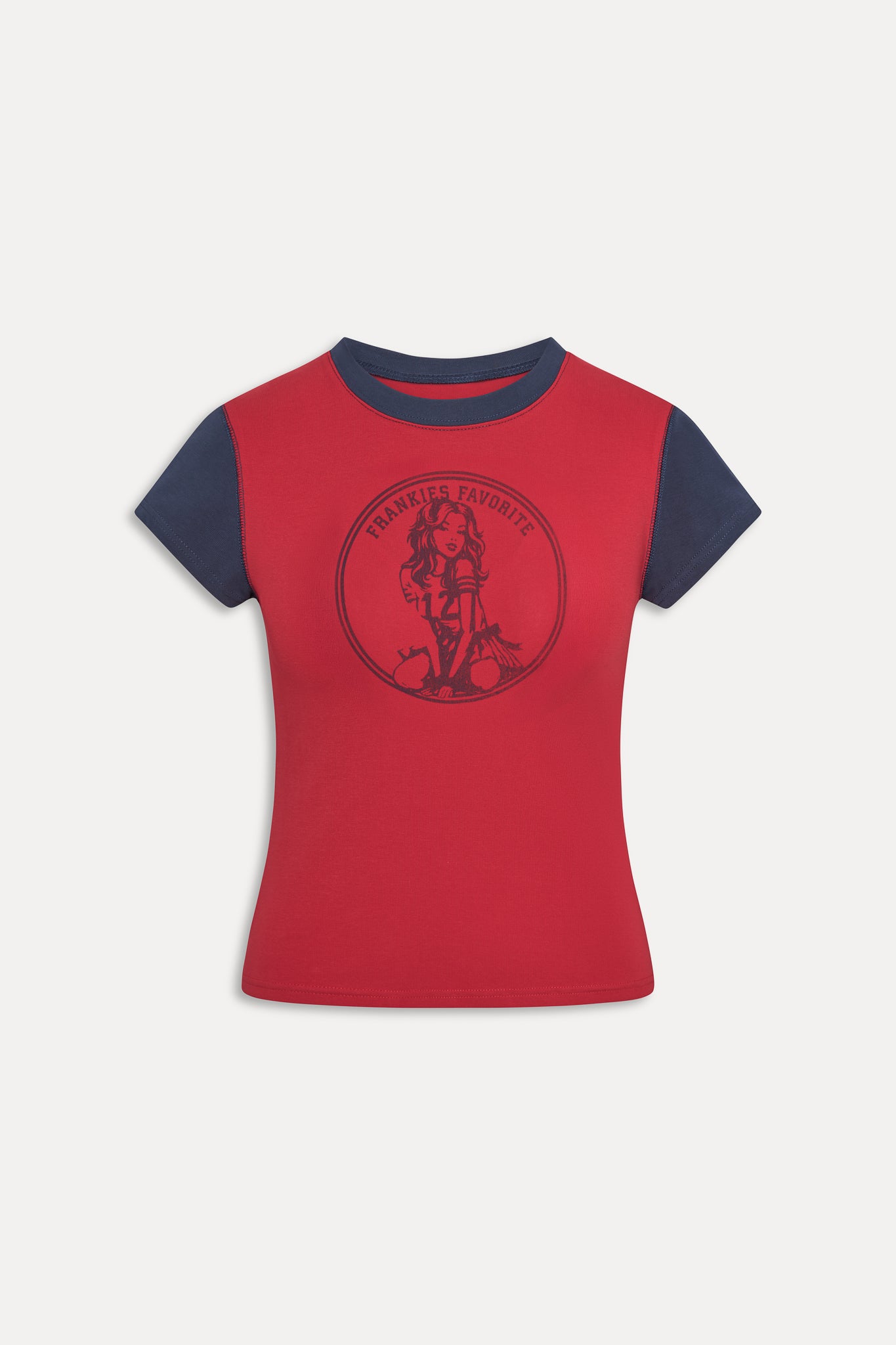 Eva Cotton Ribbed Tee  Letterman