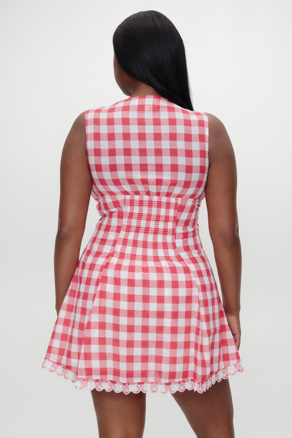 x BELLA HADID Farm Gingham Mini Dress  Malibu Picnic